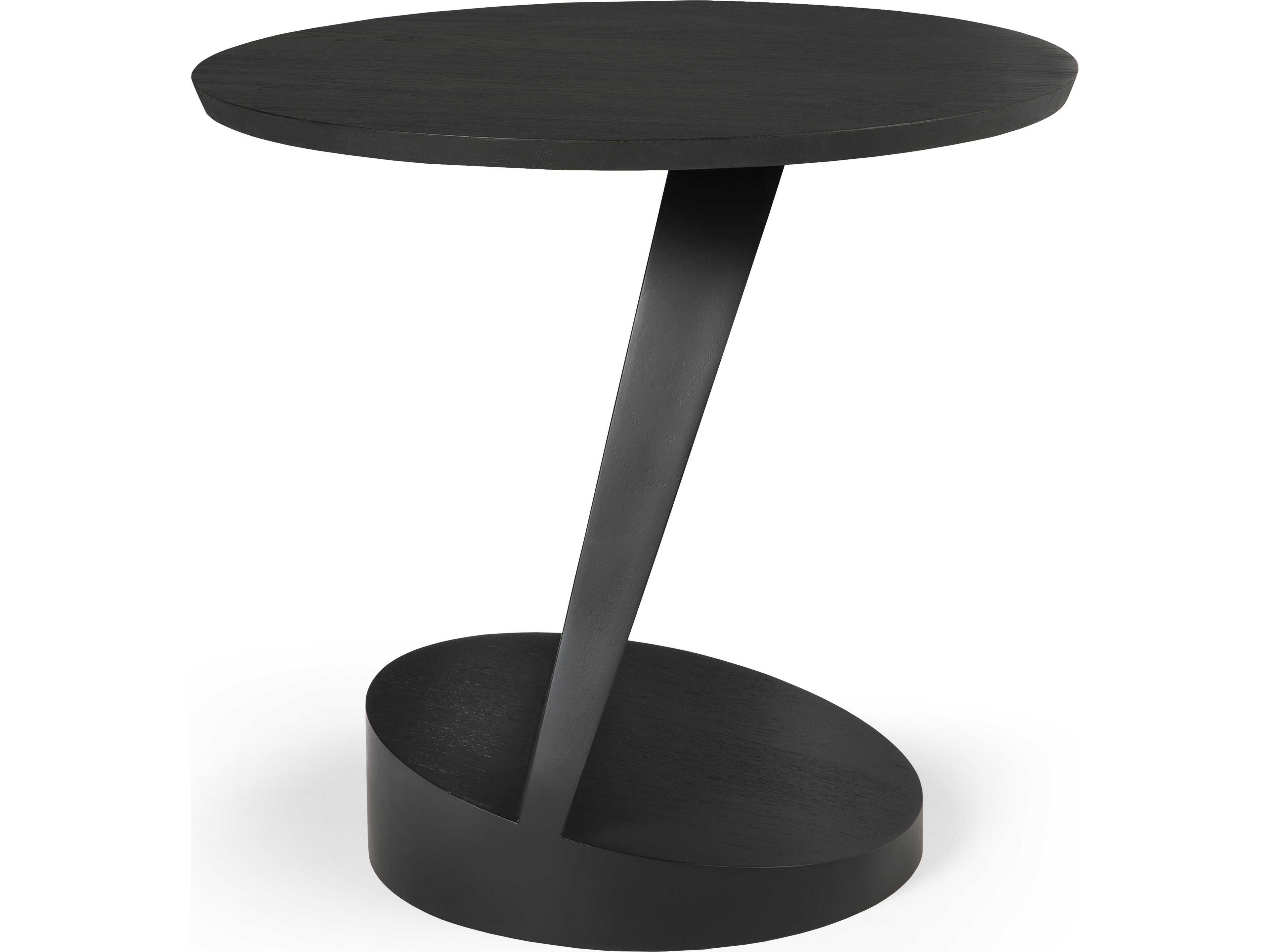 Ethnicraft Oblic Teak Black Side Table