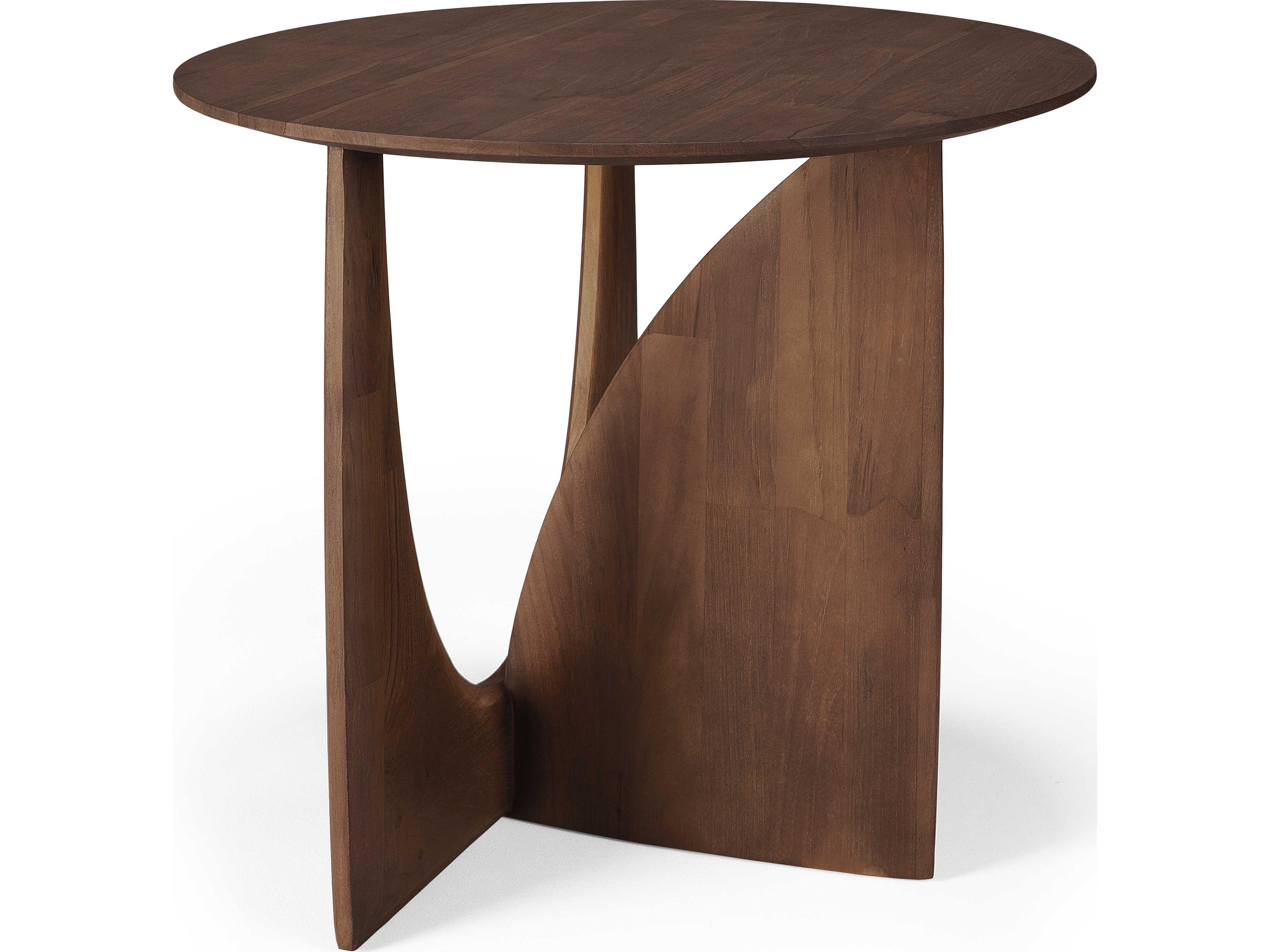 Ethnicraft Geometric Teak Brown Side Table