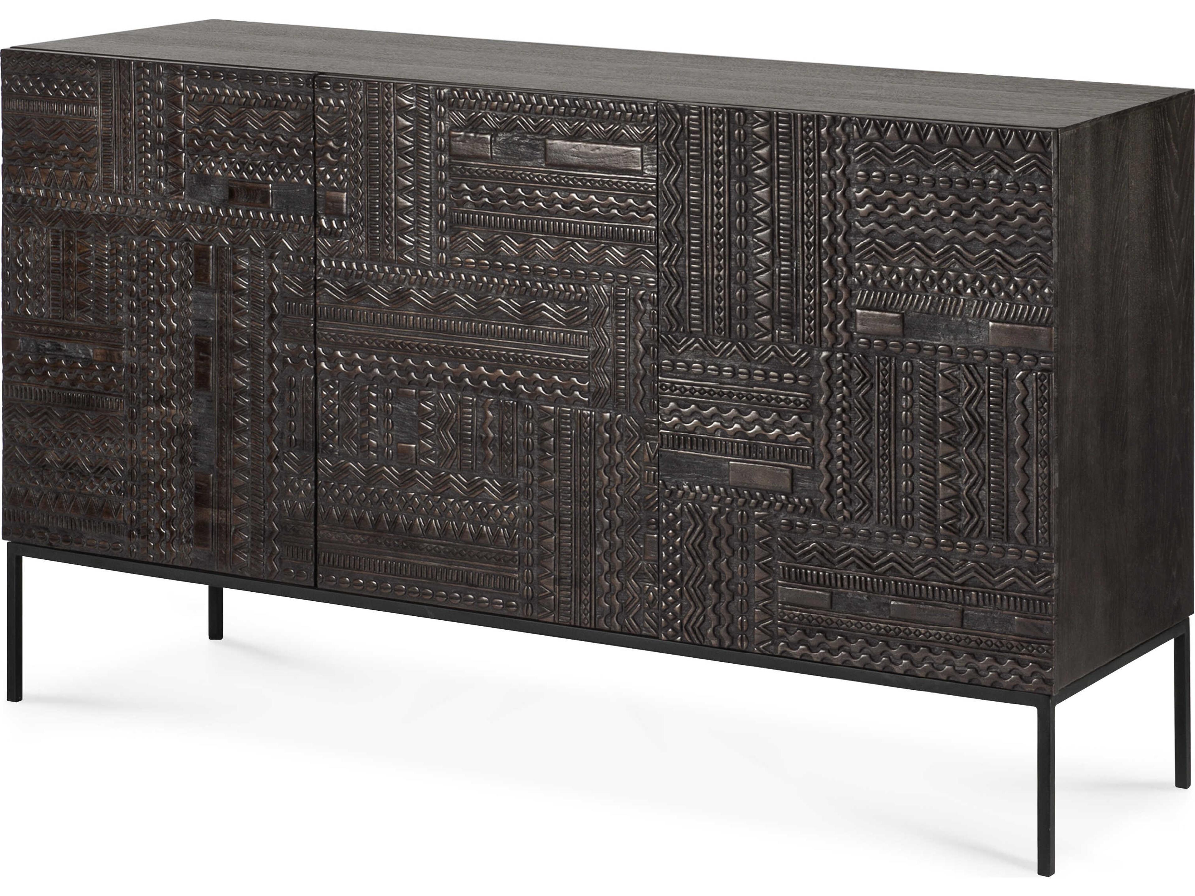 Ethnicraft Tabwa Teak Black Sideboard