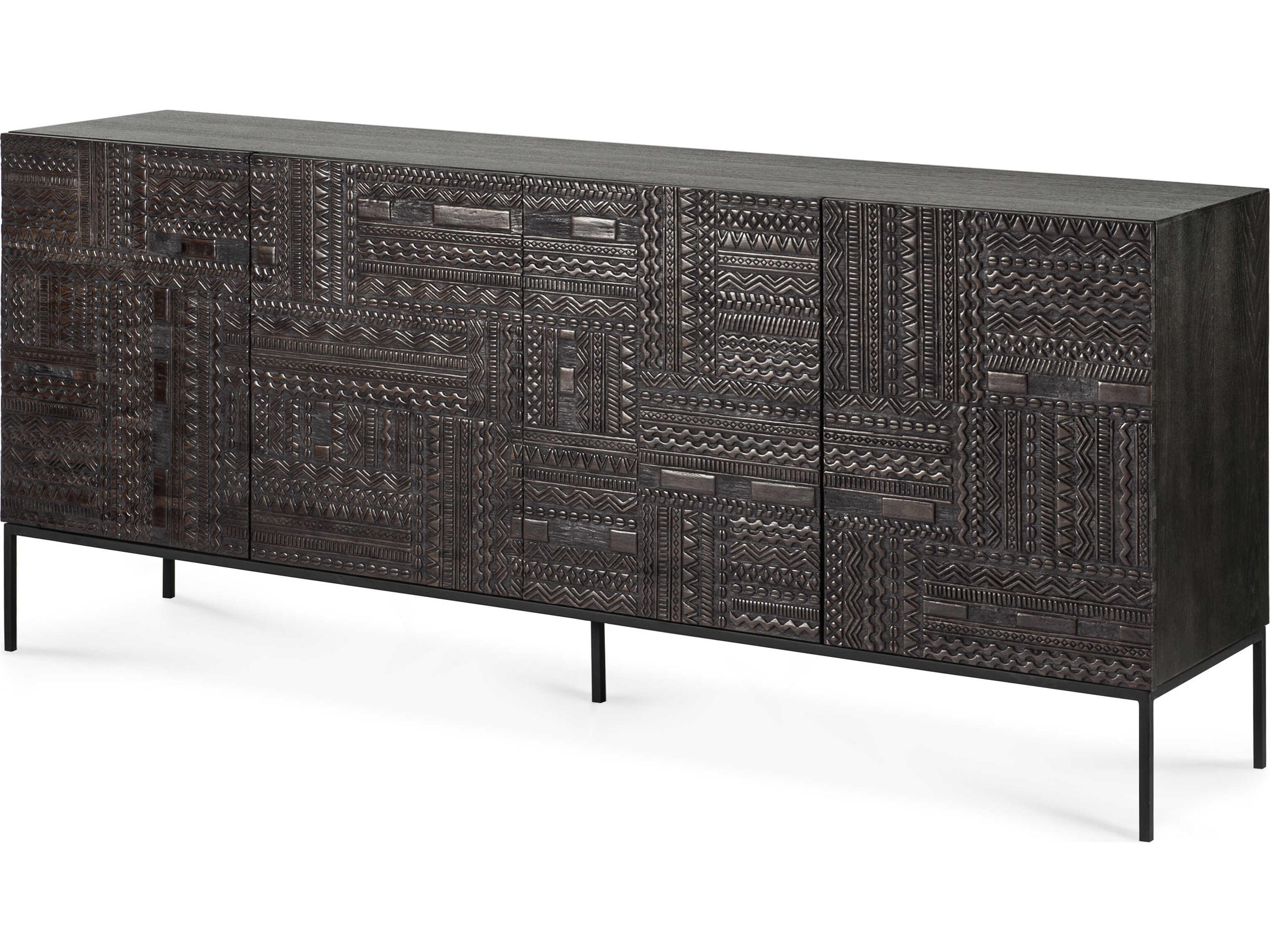 Ethnicraft Tabwa Teak Black Sideboard
