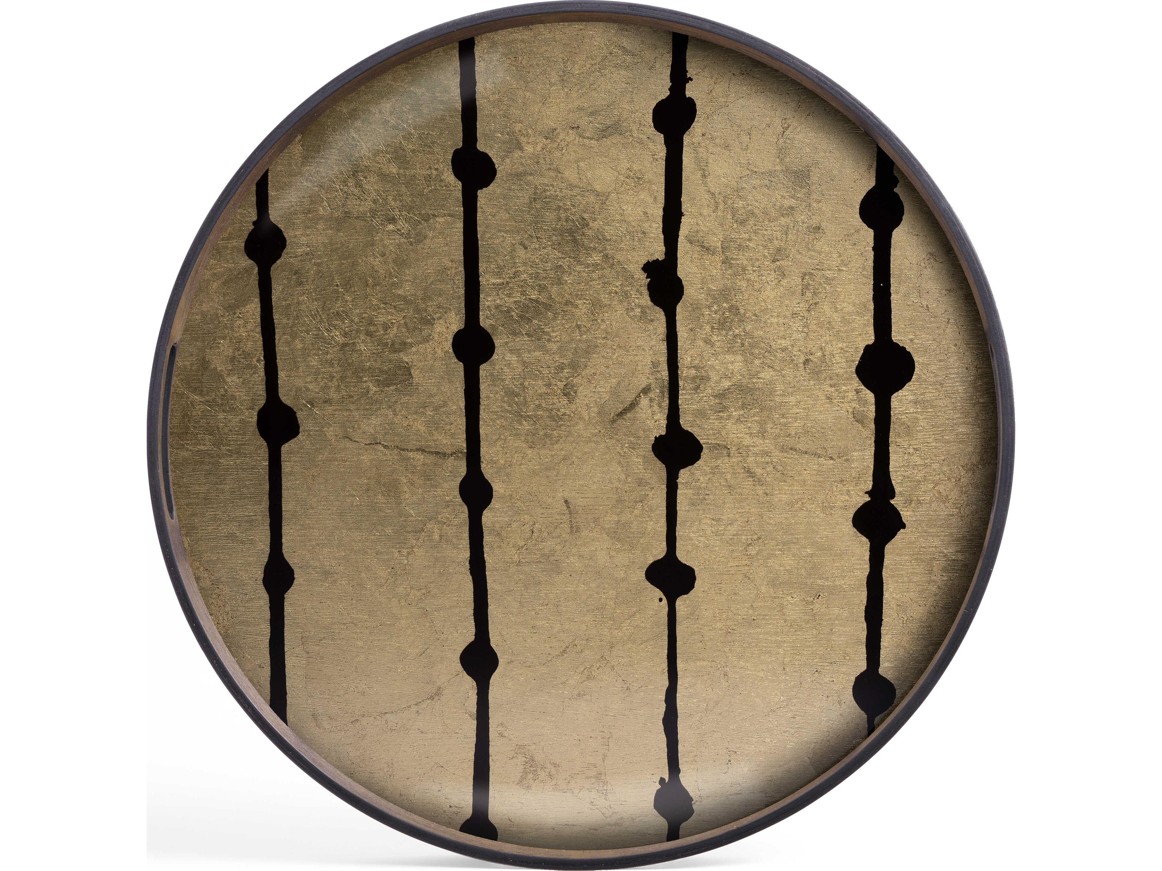 Ethnicraft Gold Leaf Dots Small Glass Tray