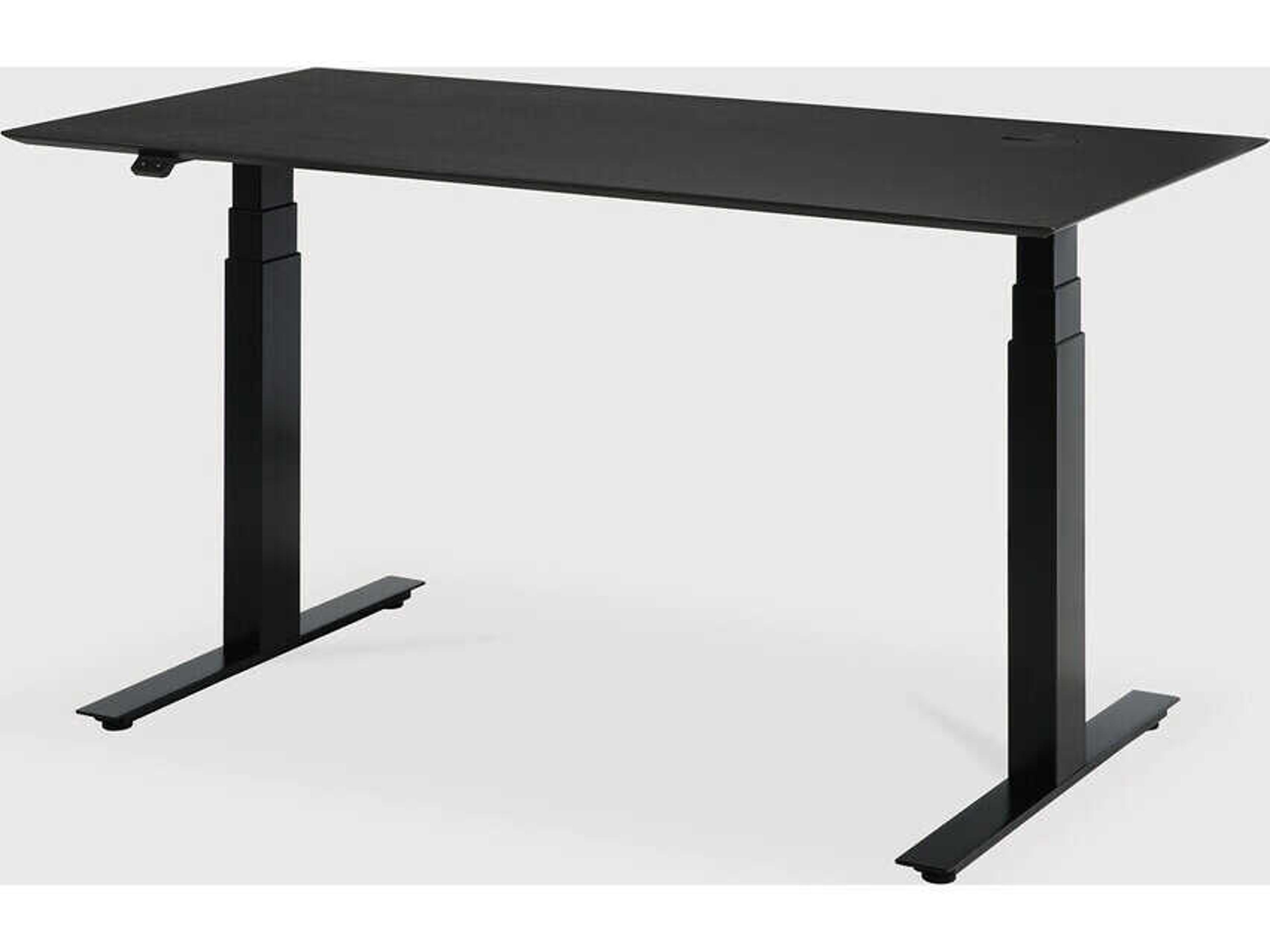 Ethnicraft Bok Oak Black With Black Adjustable Desk