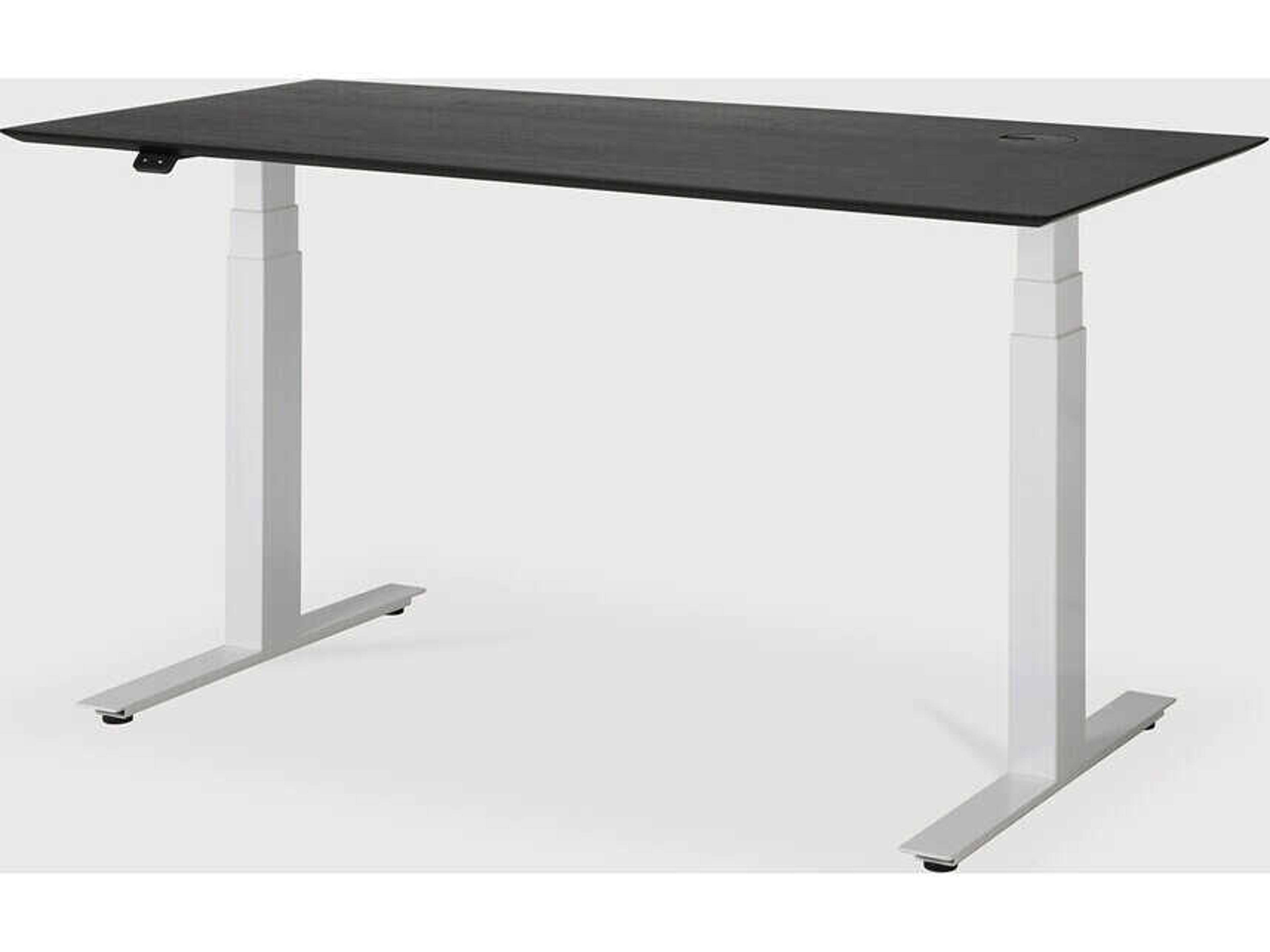 Ethnicraft Bok Oak Black With White Adjustable Desk