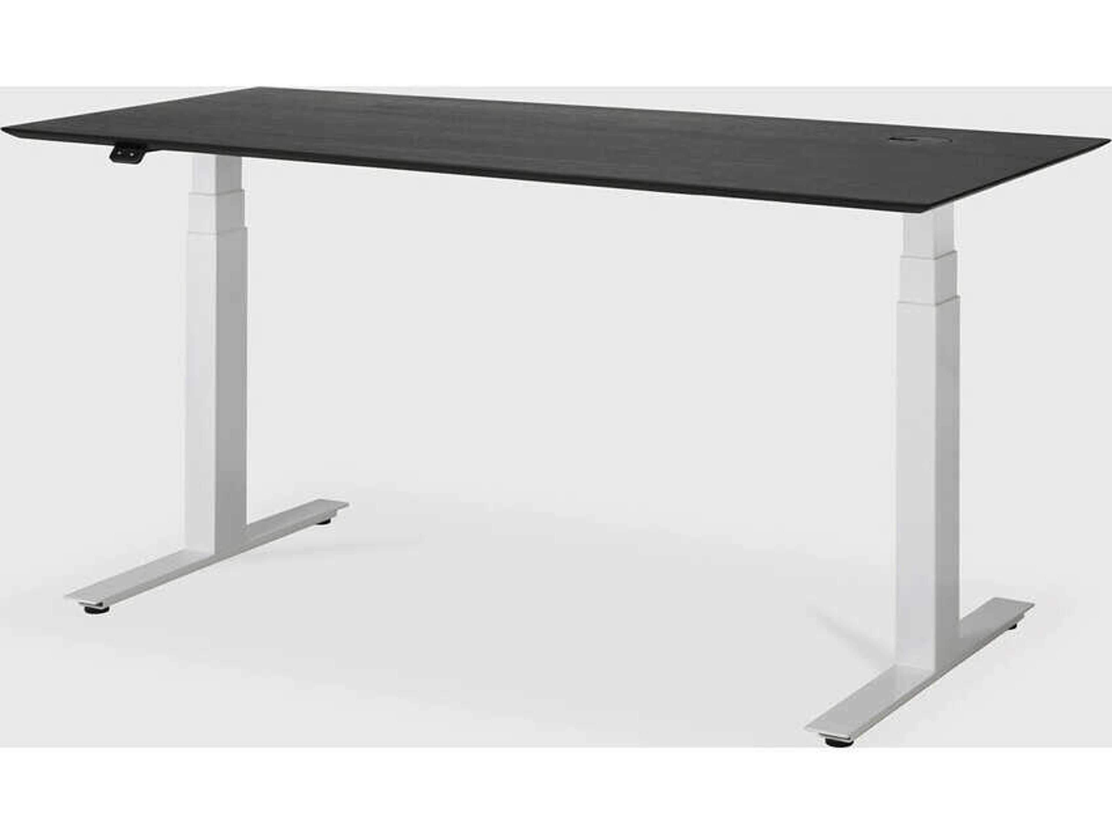 Ethnicraft Bok Oak Black With White Adjustable Desk