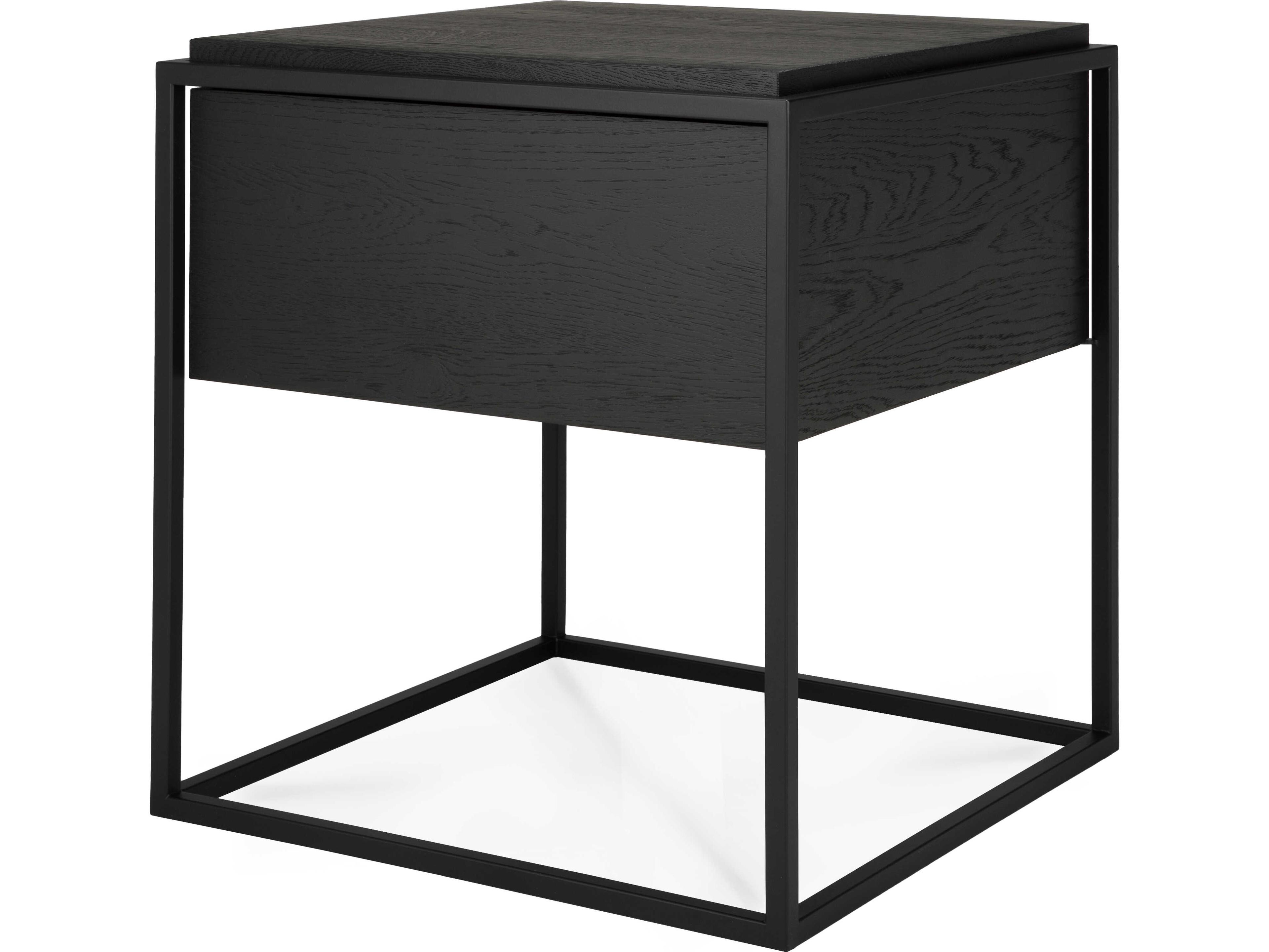 Ethnicraft Monolit Oak Black Bedside Table