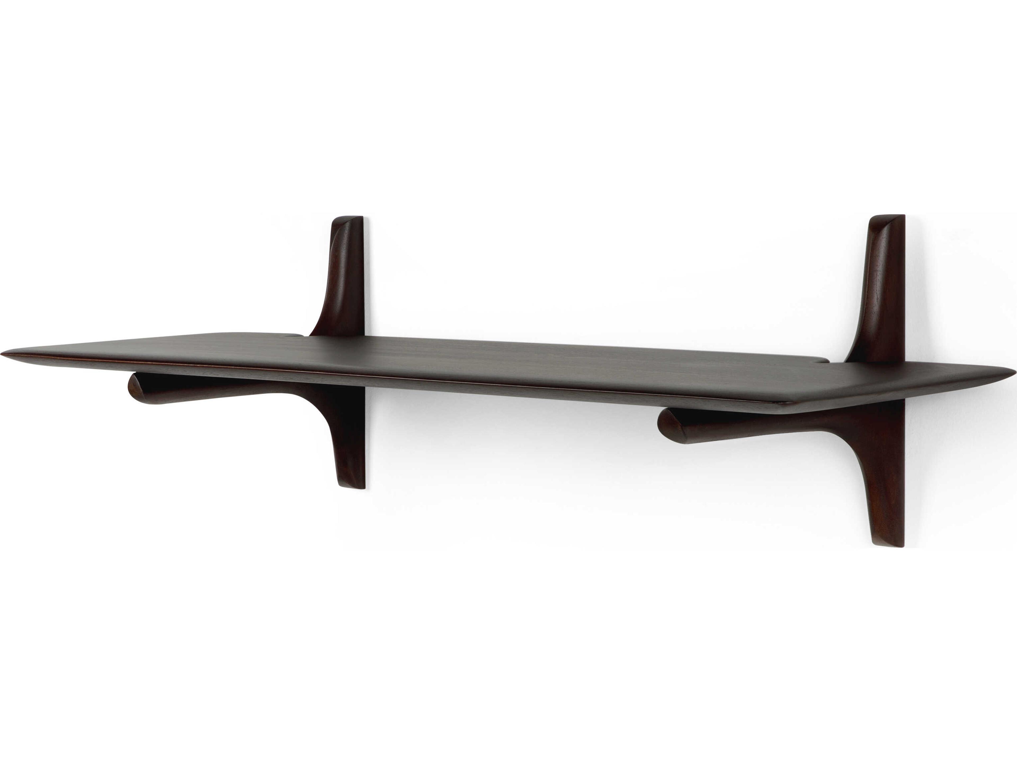 Ethnicraft Pi Mahogany Dark Brown Pi Wall Shelf