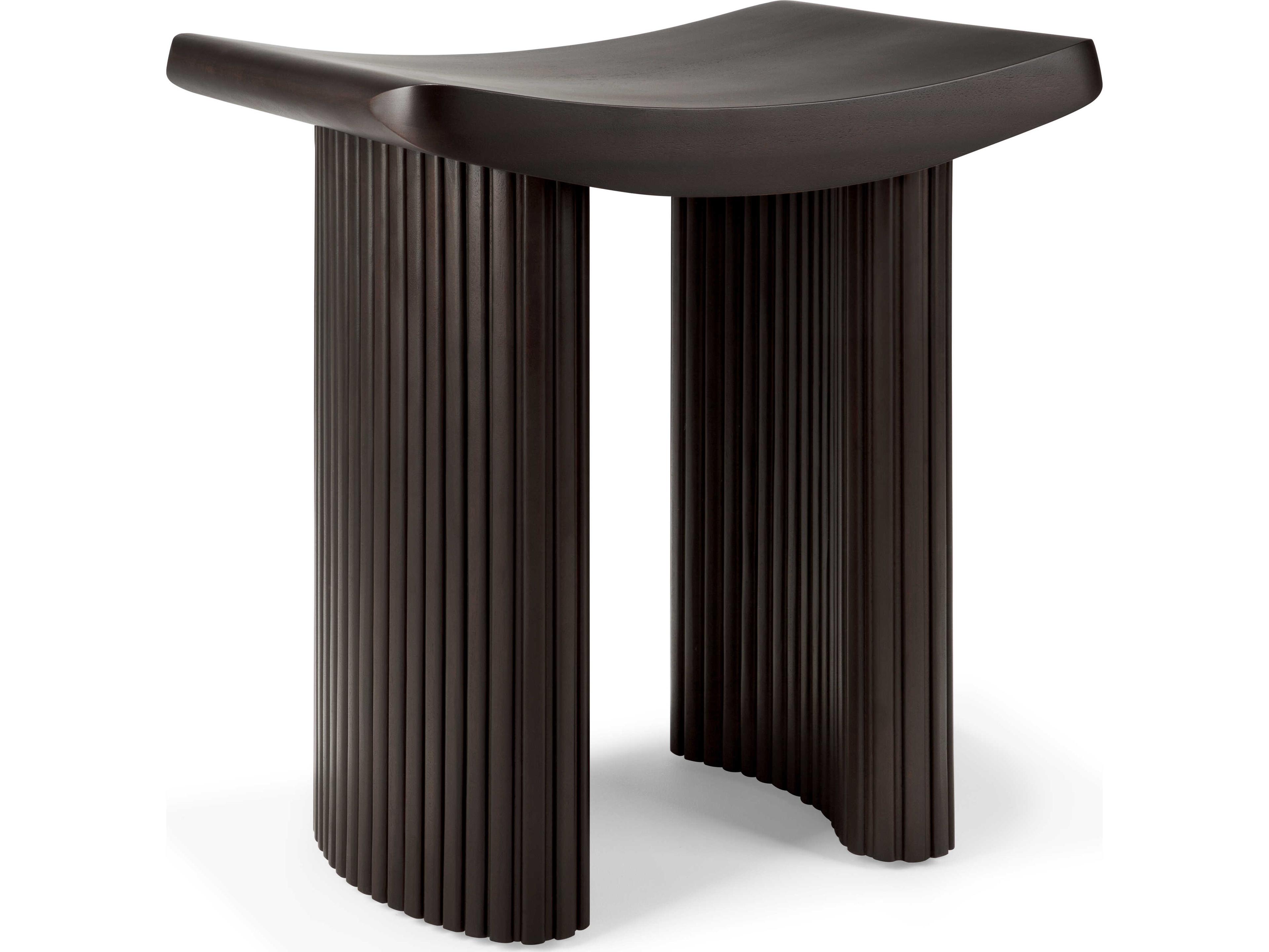 Ethnicraft Roller Max Mahogany Dark Brown Stool