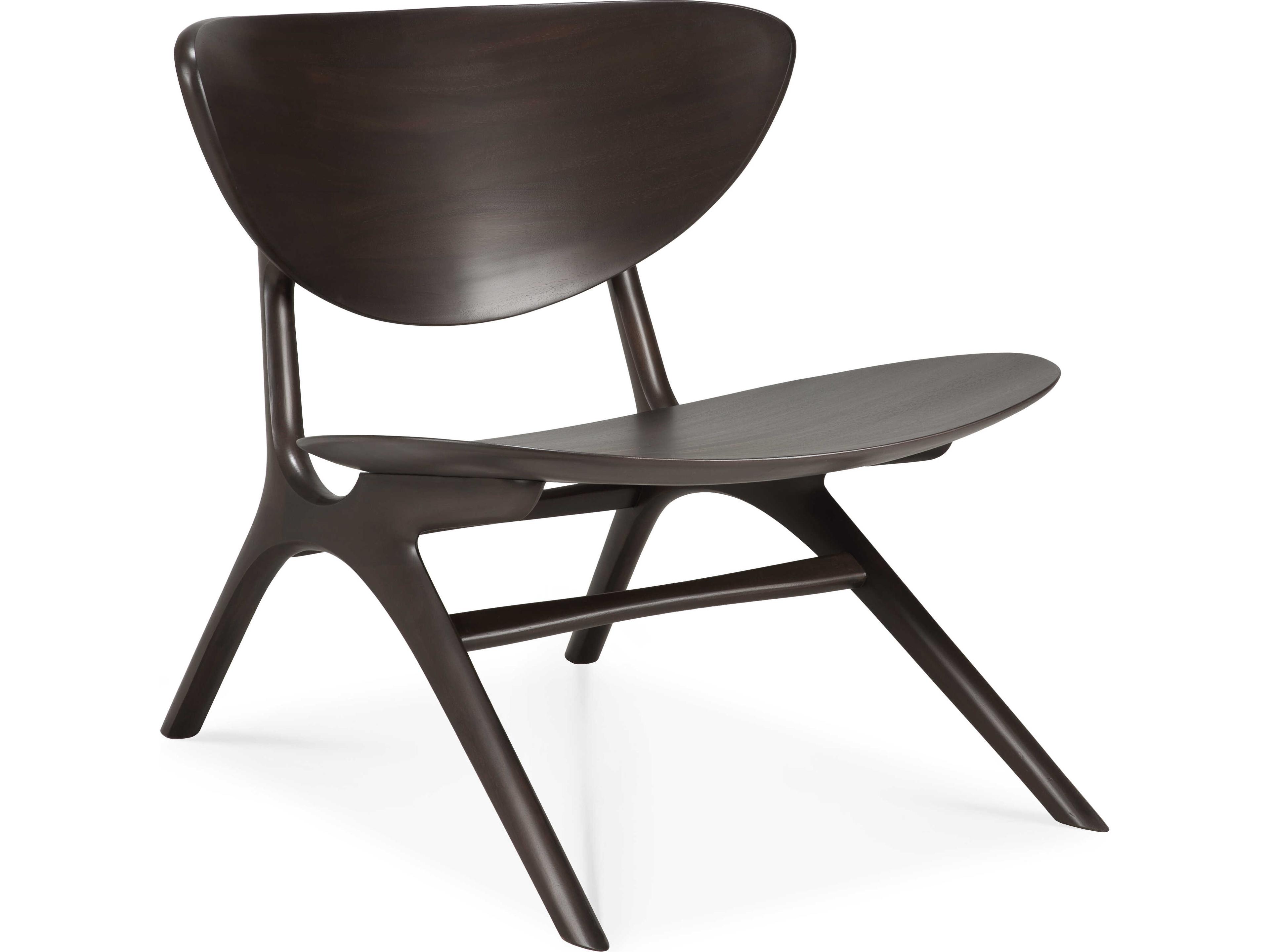 Ethnicraft Eye Mahogany Dark Brown Lounge Chair