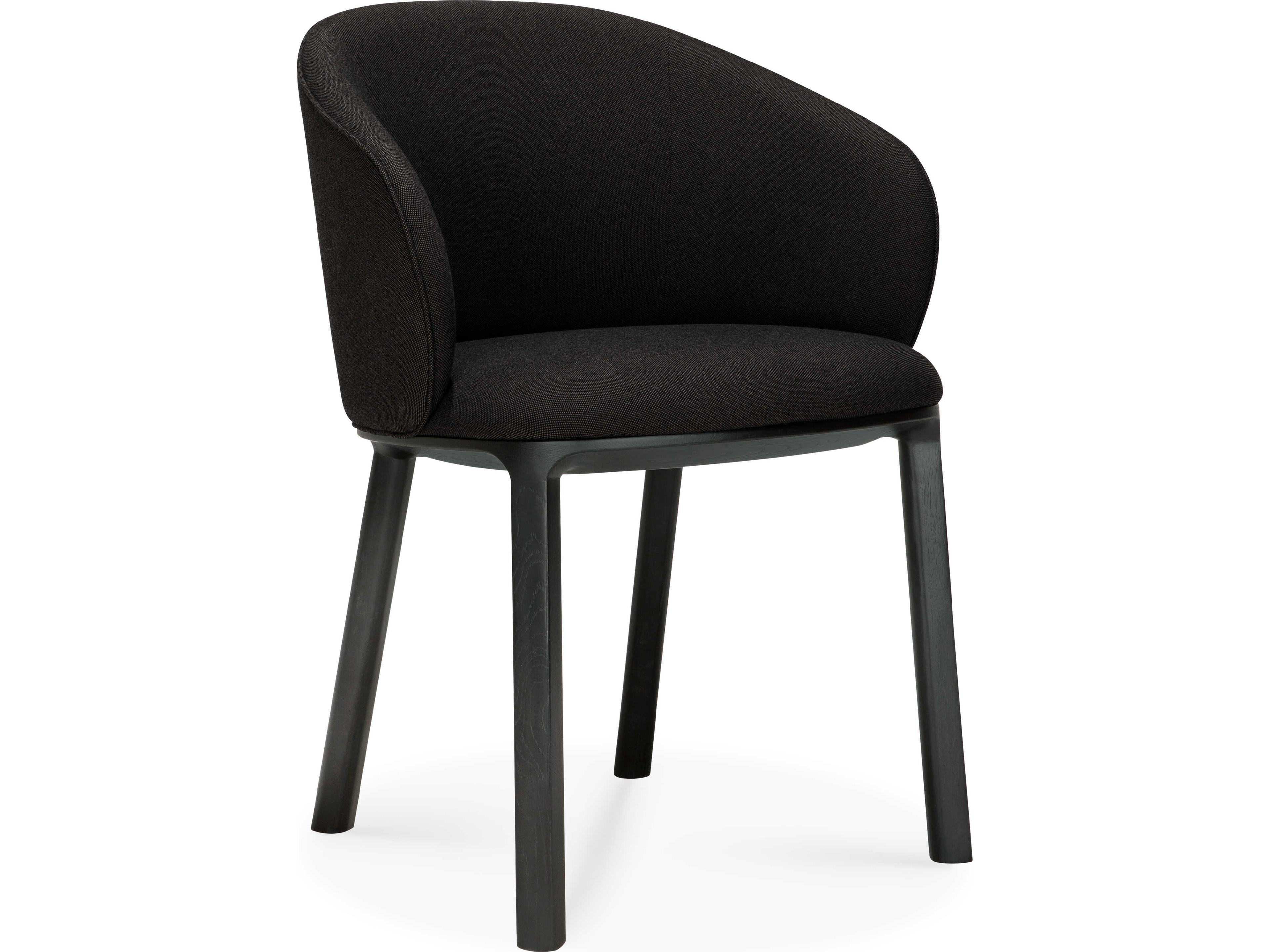 Ethnicraft Unda Oak Black and Charcoal Dining Chair