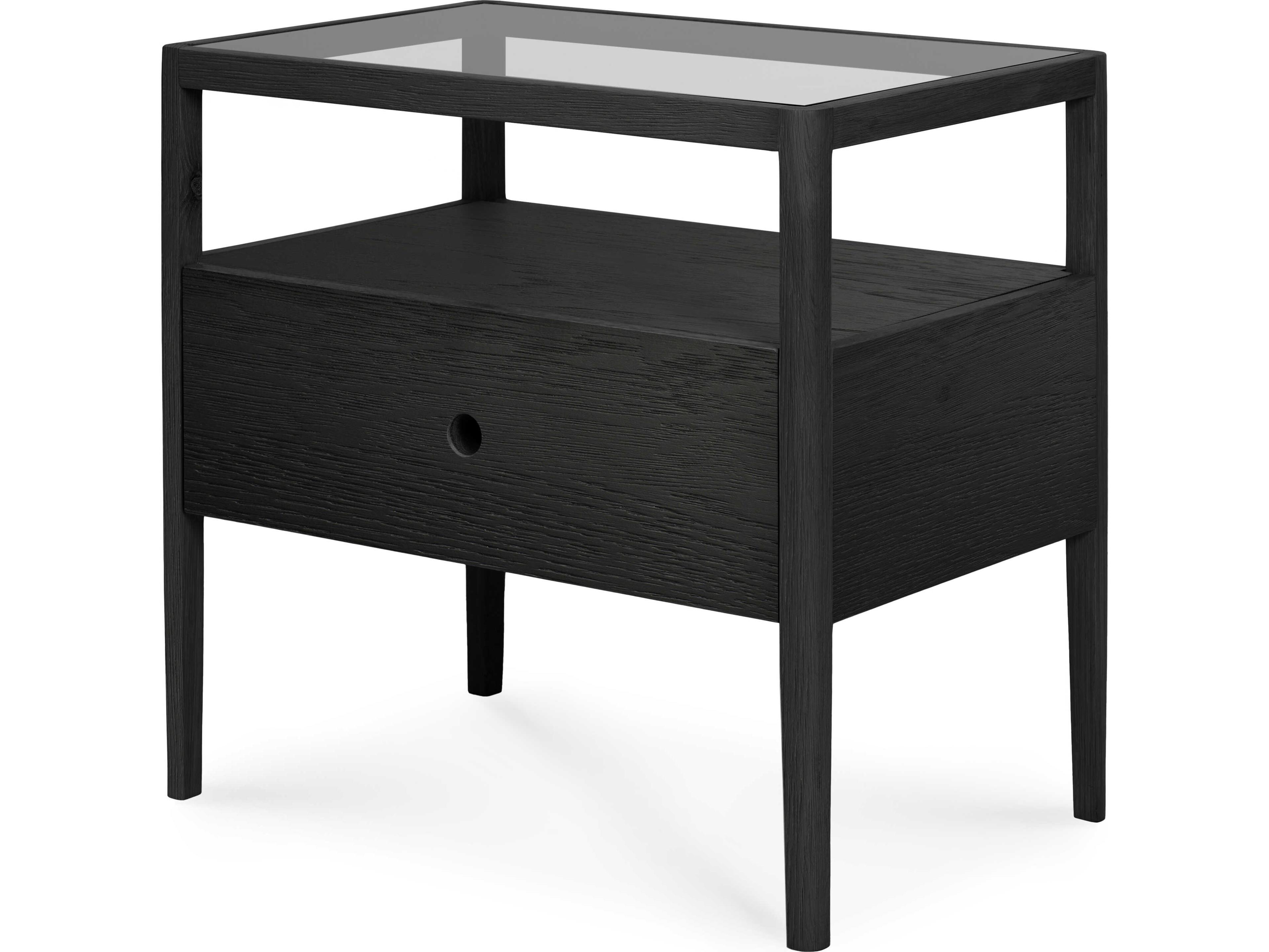 Ethnicraft Spindle Oak Black Bedside Table