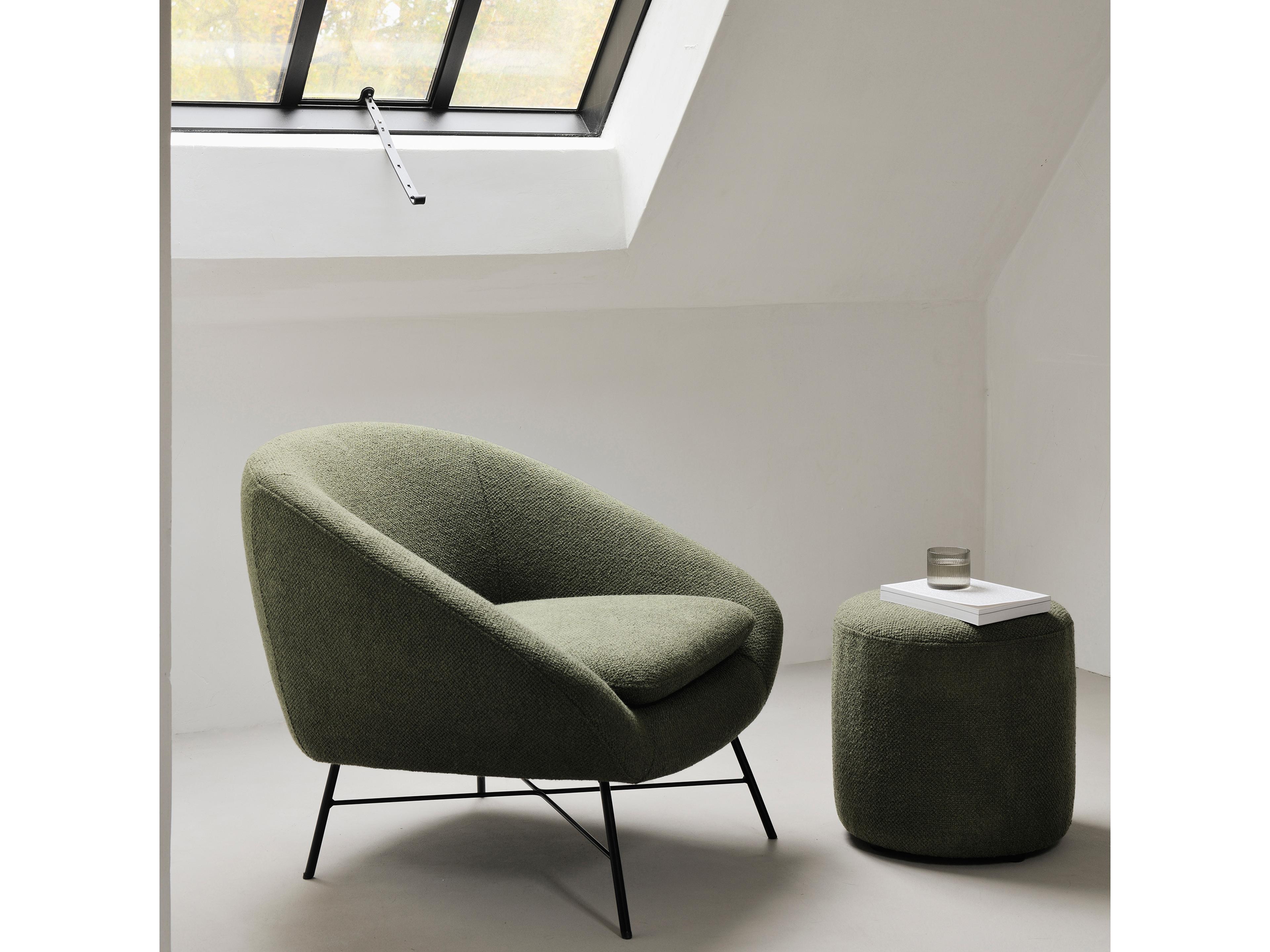 Ethnicraft Barrow Chair and Ottoman Set