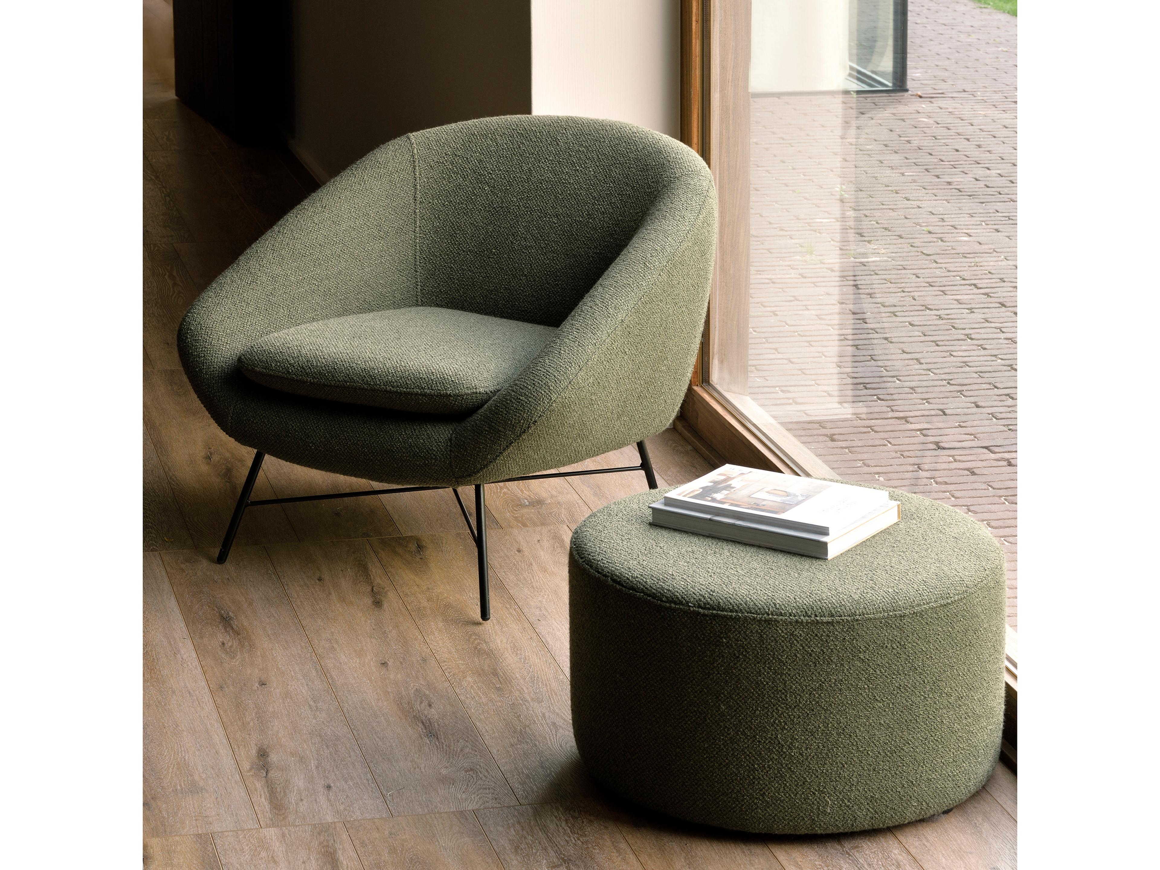 Ethnicraft Barrow Chair and Ottoman Set