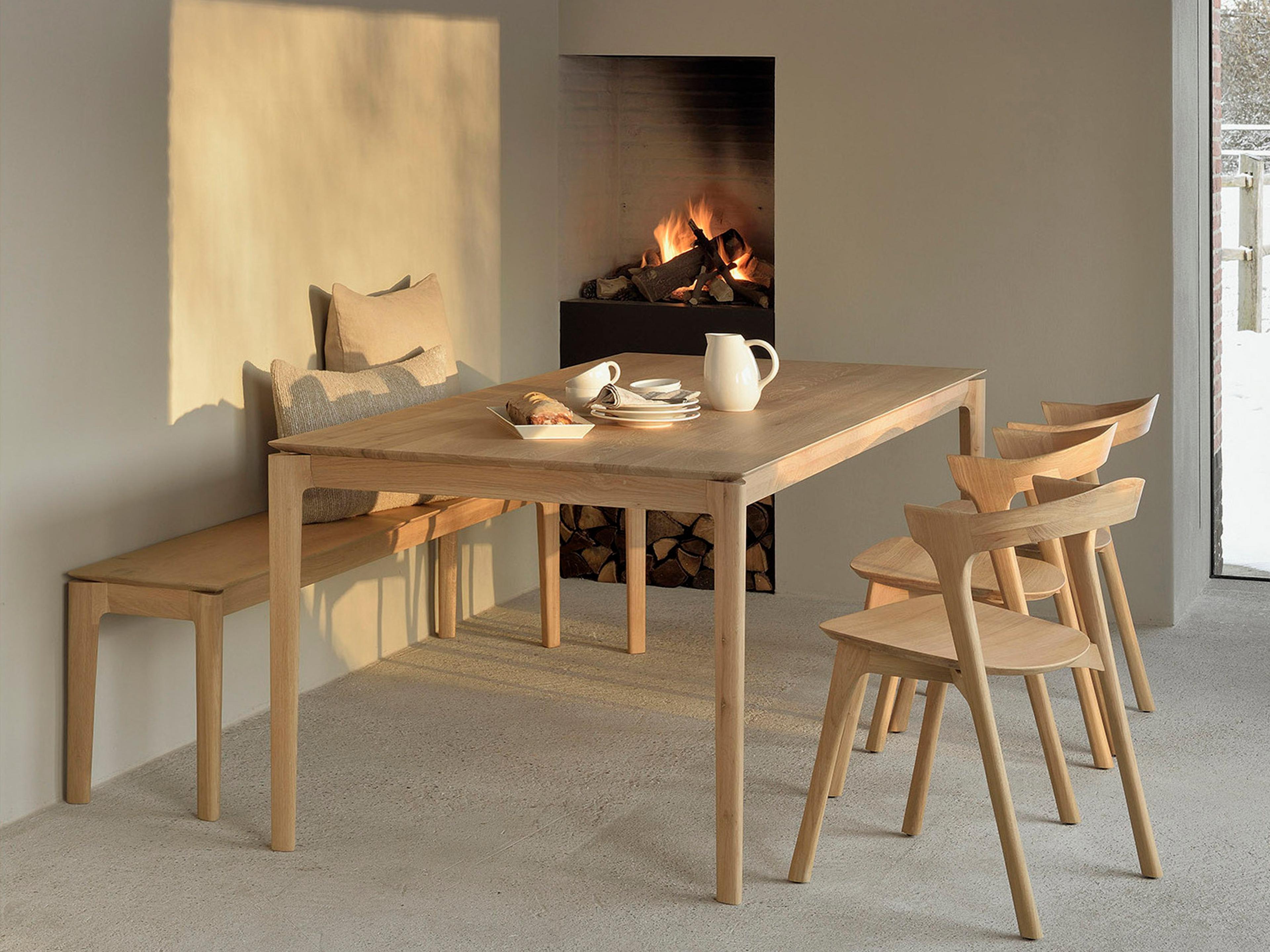 Ethnicraft Bok Oak Wood Dining Room Set