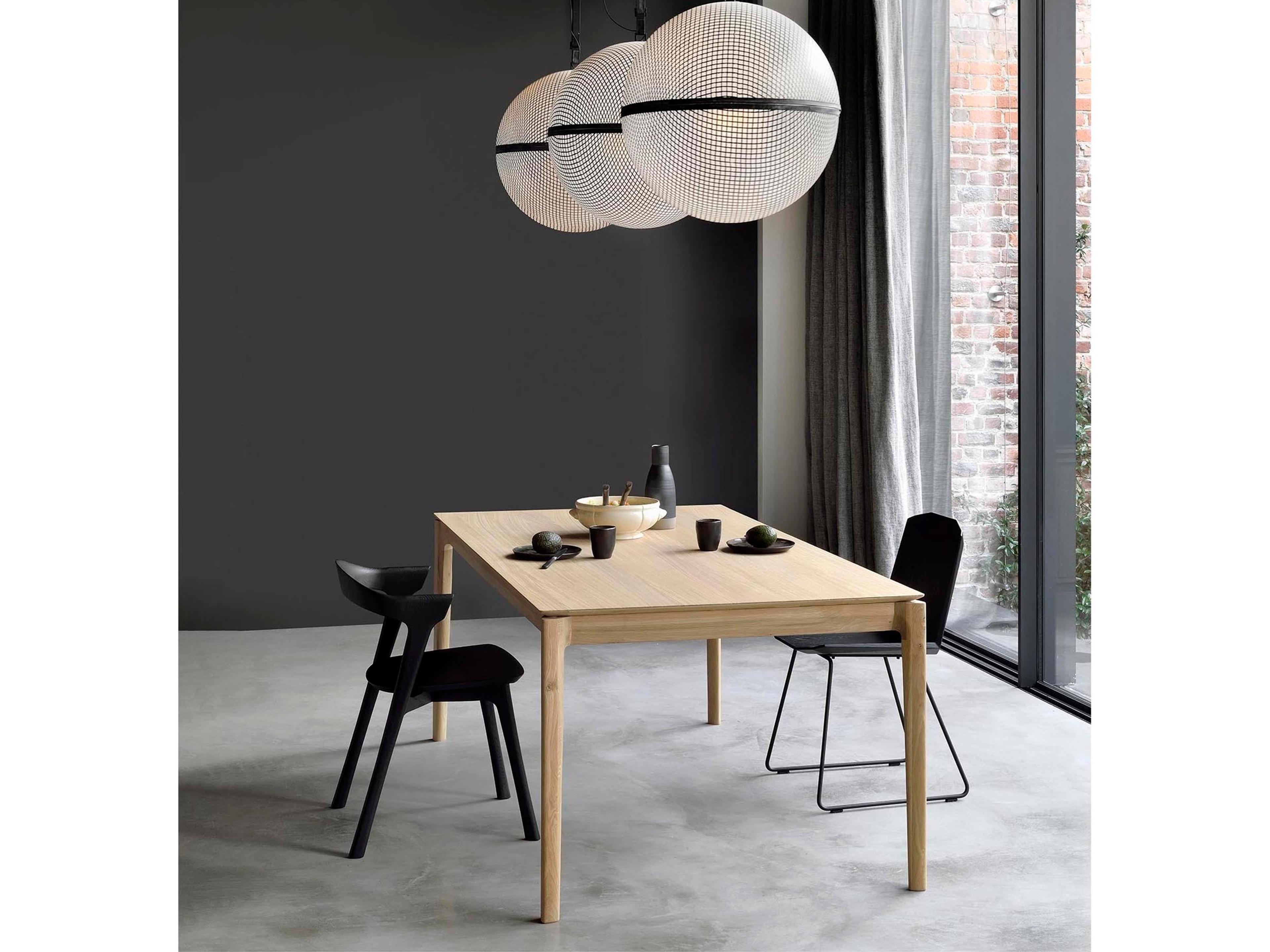 Ethnicraft Bok Oak Wood Dining Room Set