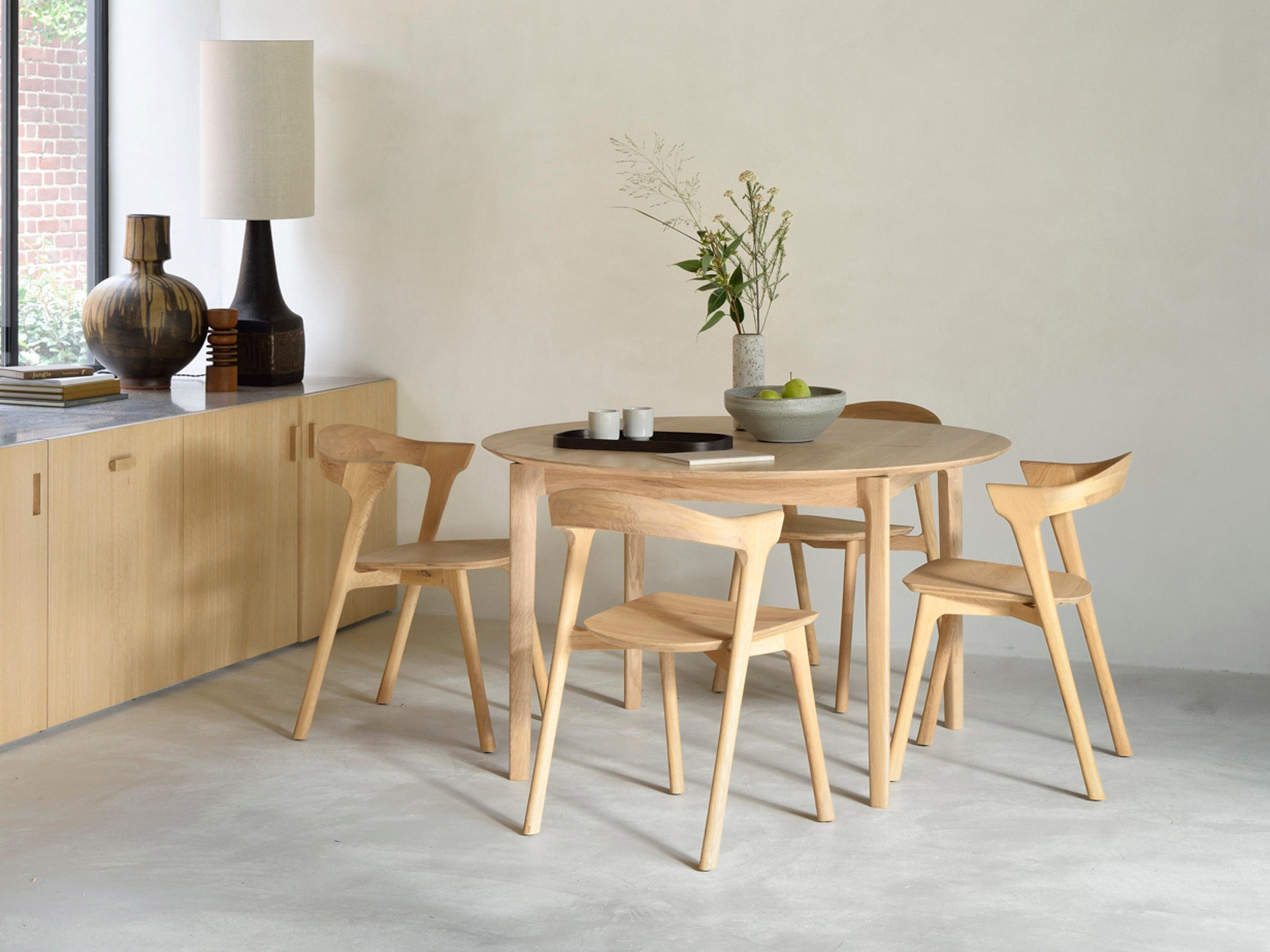 Ethnicraft Bok Oak Wood Dining Room Set