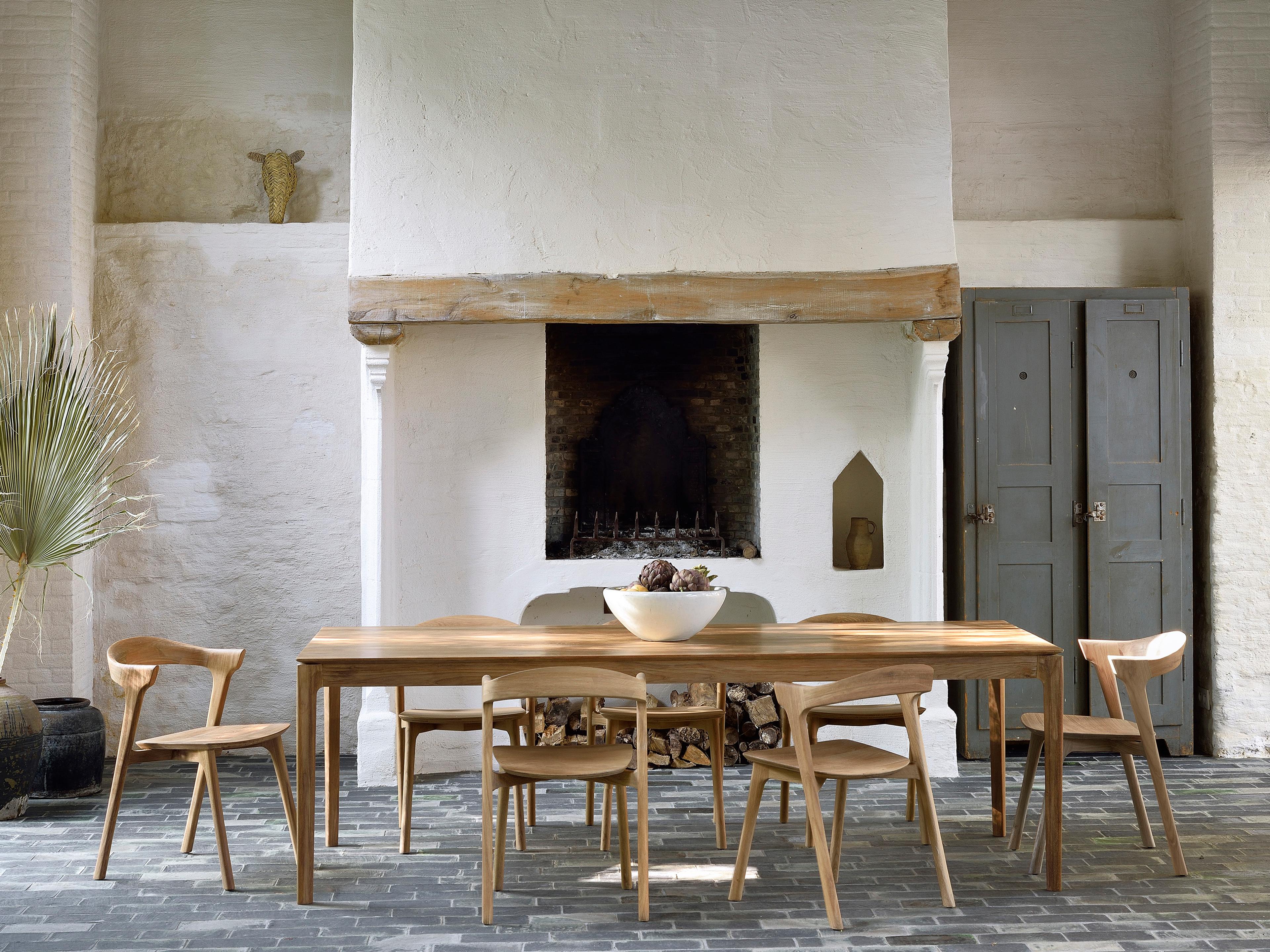 Ethnicraft Bok Oak Wood Dining Room Set