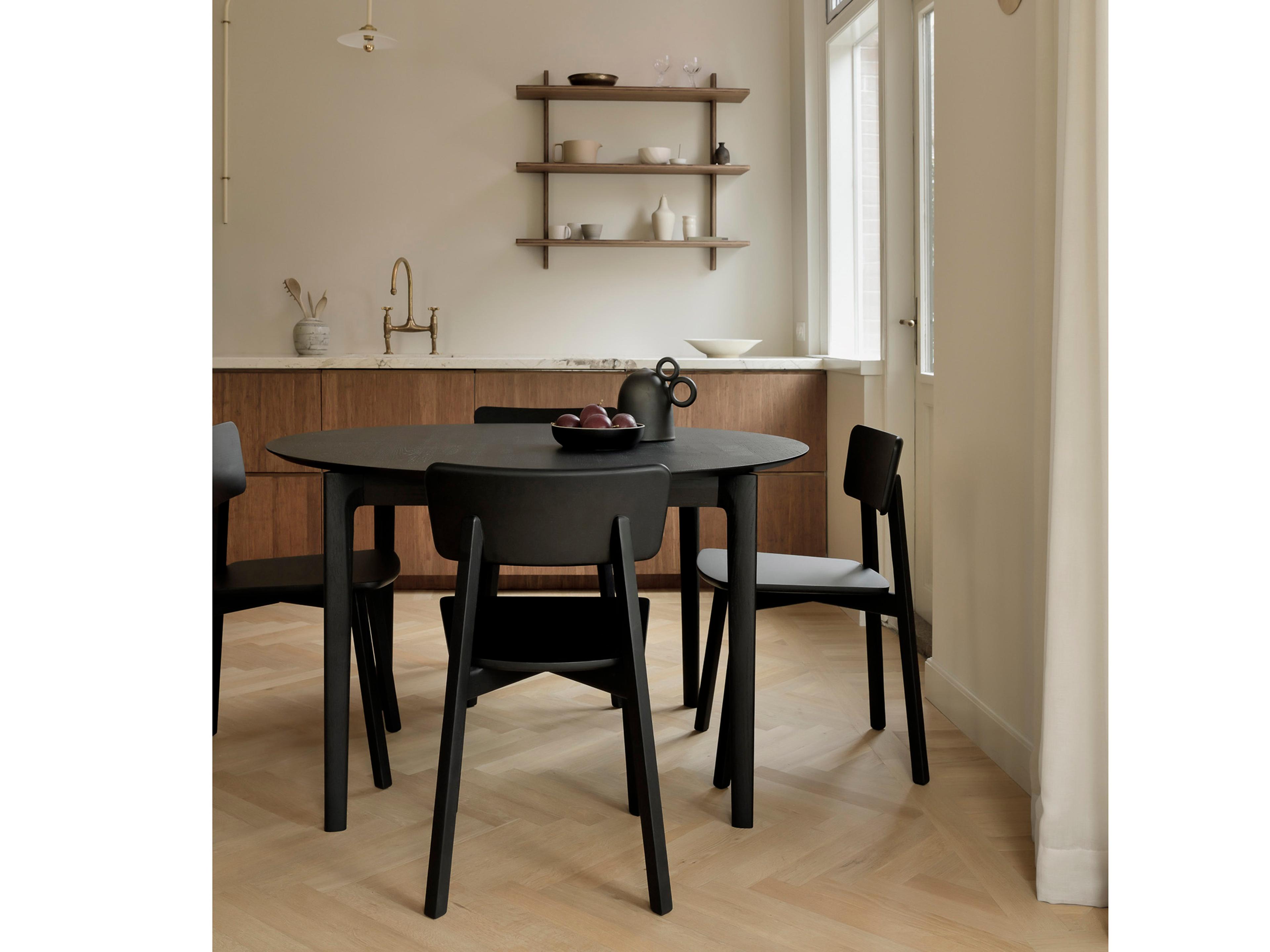 Ethnicraft Bok Oak Wood Dining Room Set