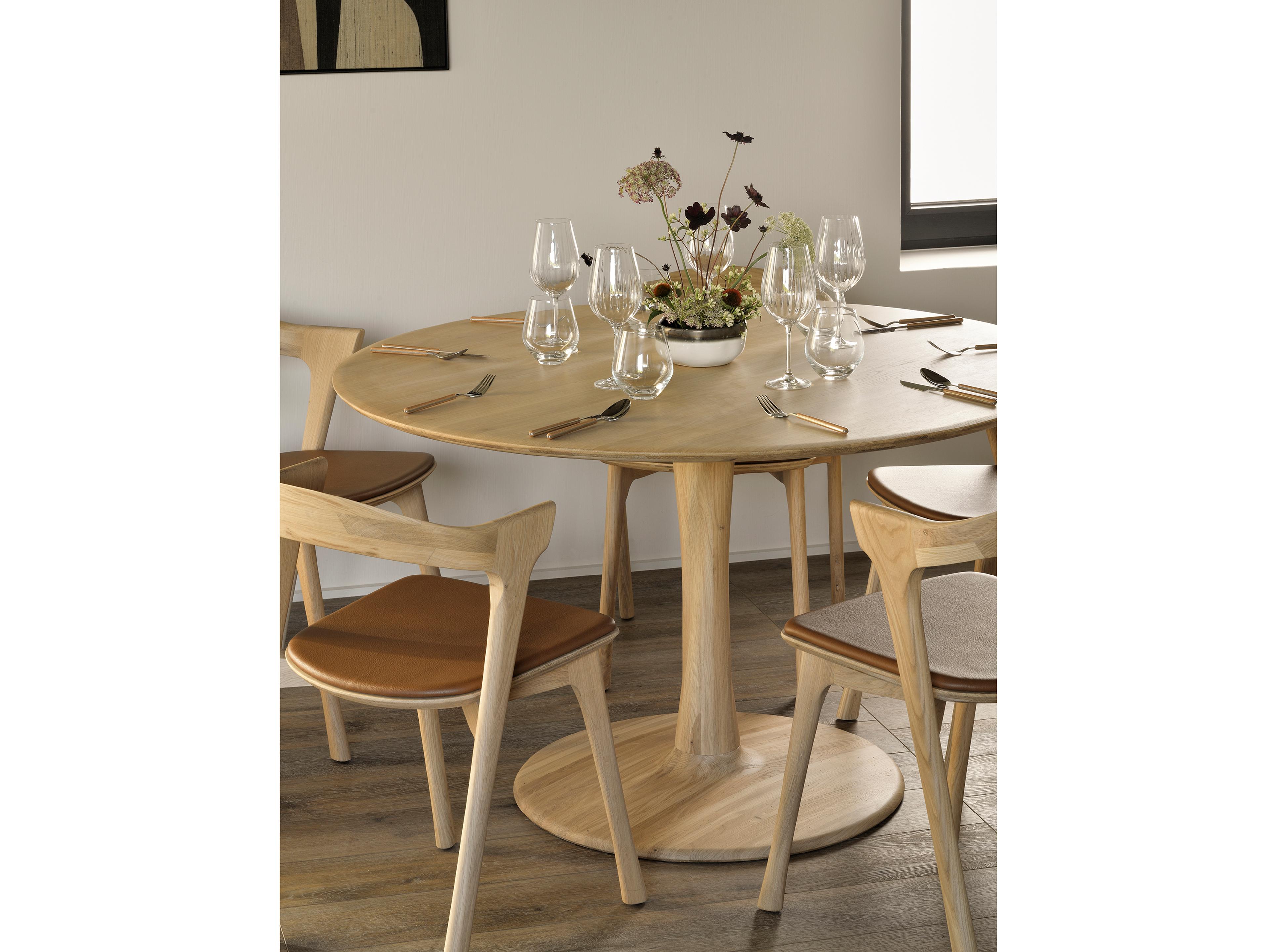 Ethnicraft Torsion Oak Wood Dining Room Set