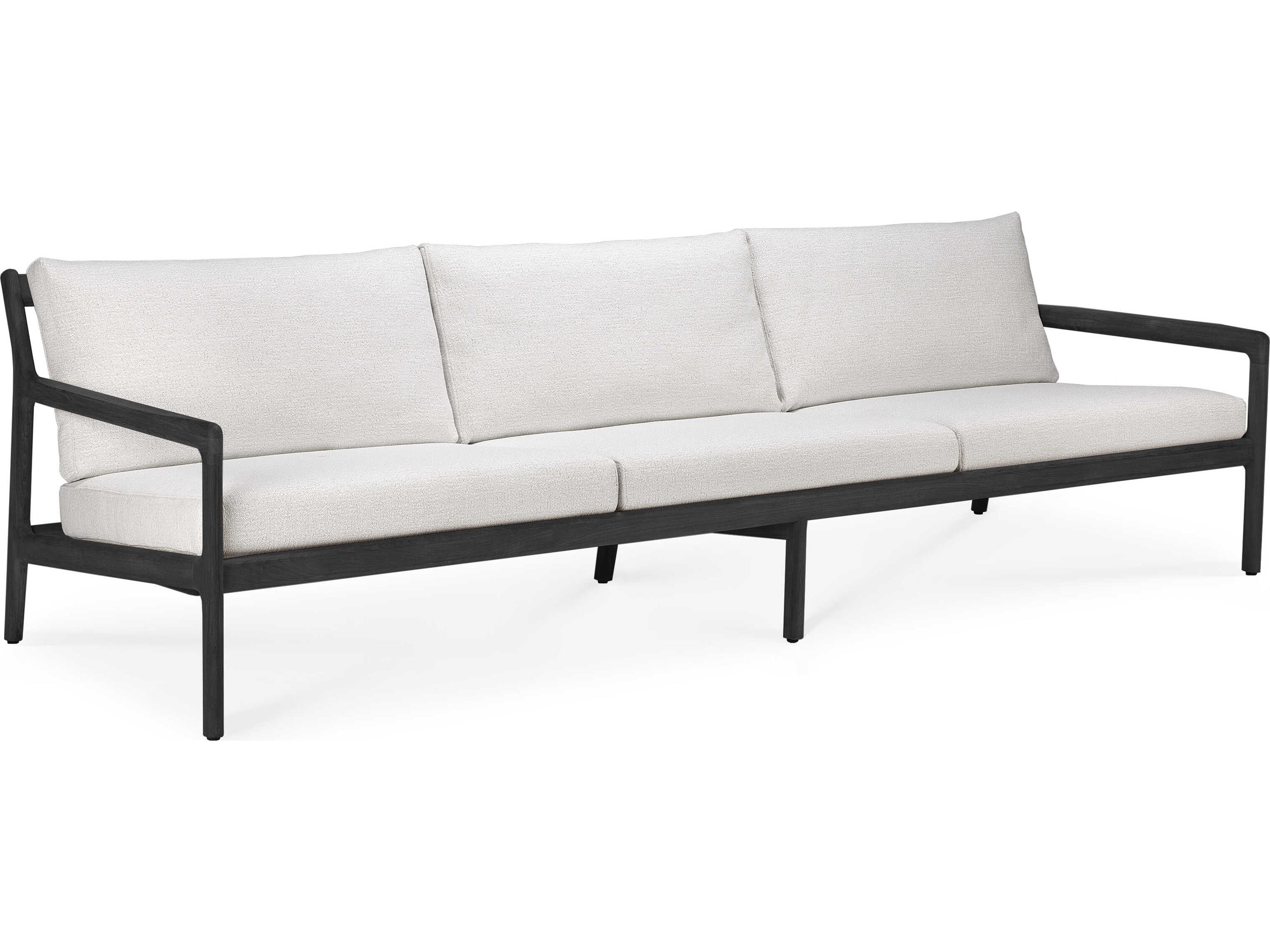 Jack Teak Black And Off White Sofa