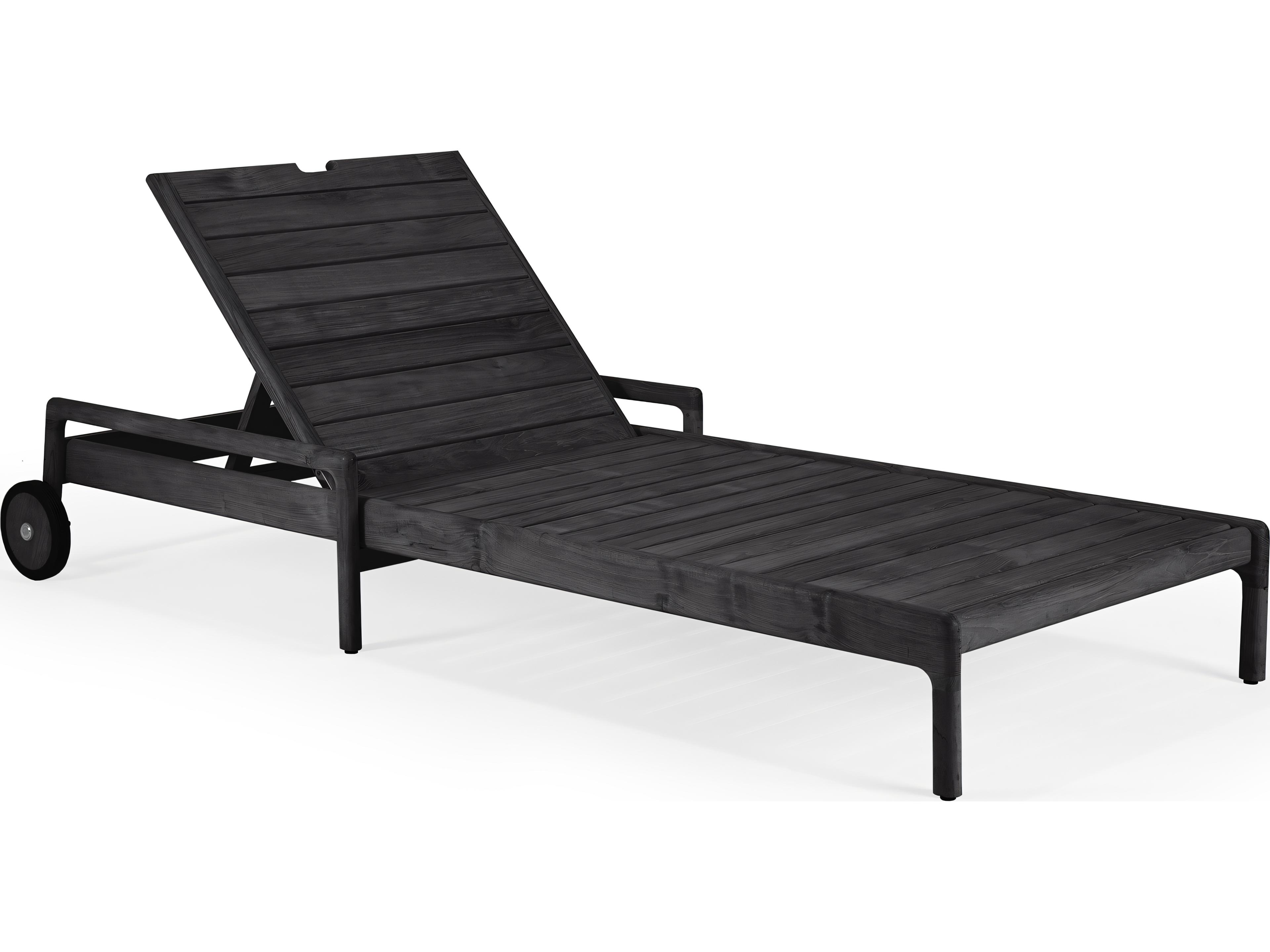 Jack Teak Black Adjustable Lounger Frame
