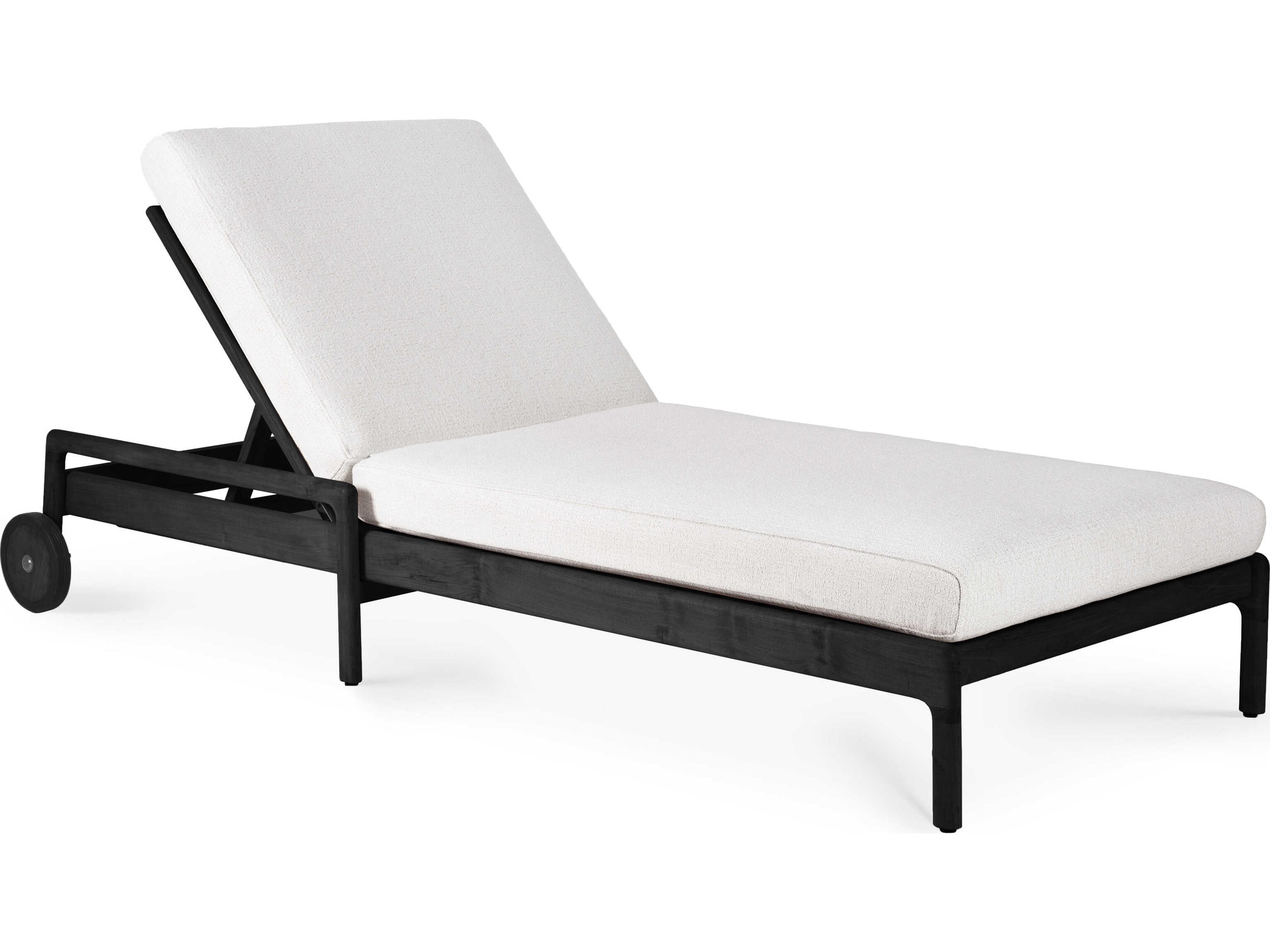 Jack Teak Black Adjustable Lounger
