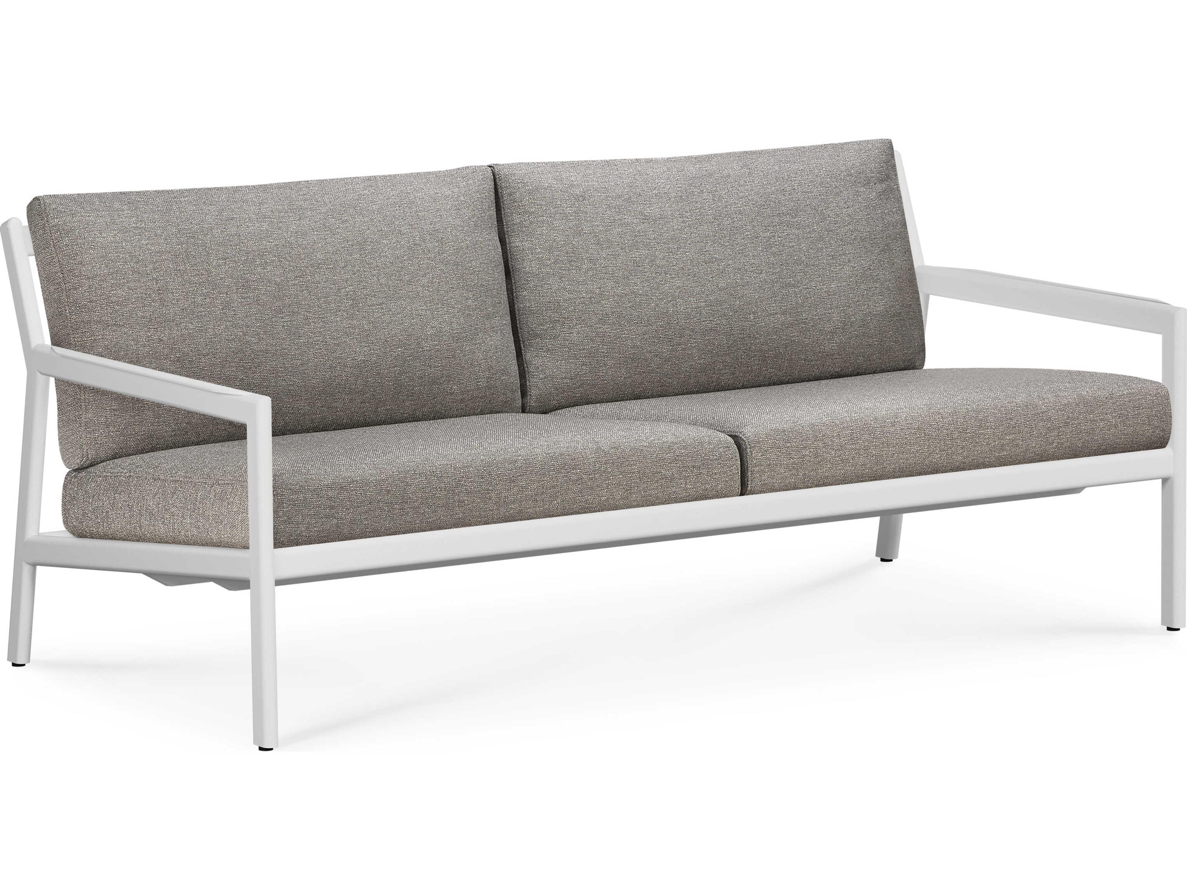 Jack Aluminium And Mocha Sofa