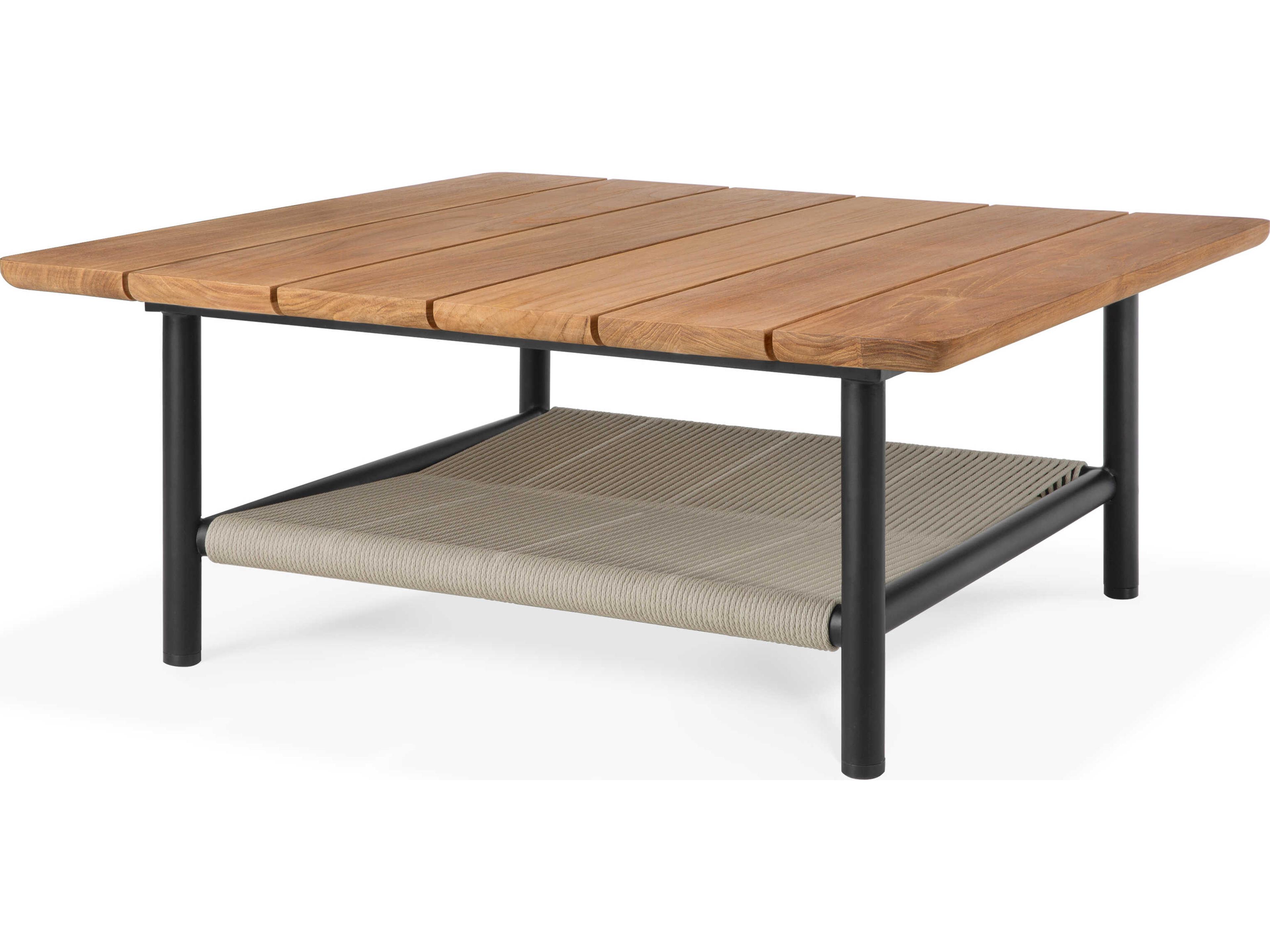 Ethnicraft Outdoor Corbey Teak And Aluminium Black Coffee Table