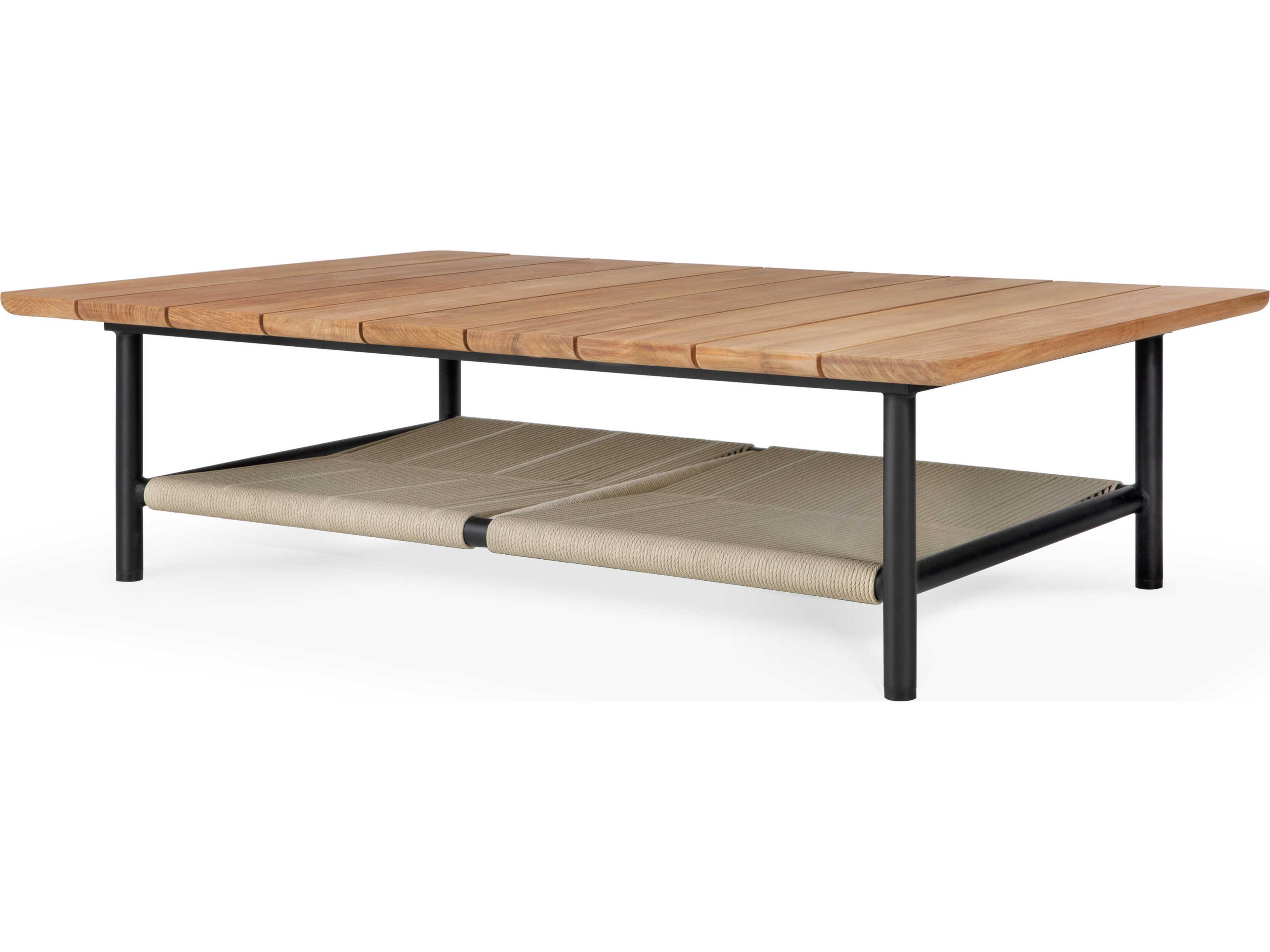 Ethnicraft Outdoor Corbey Teak And Aluminium Black Coffee Table