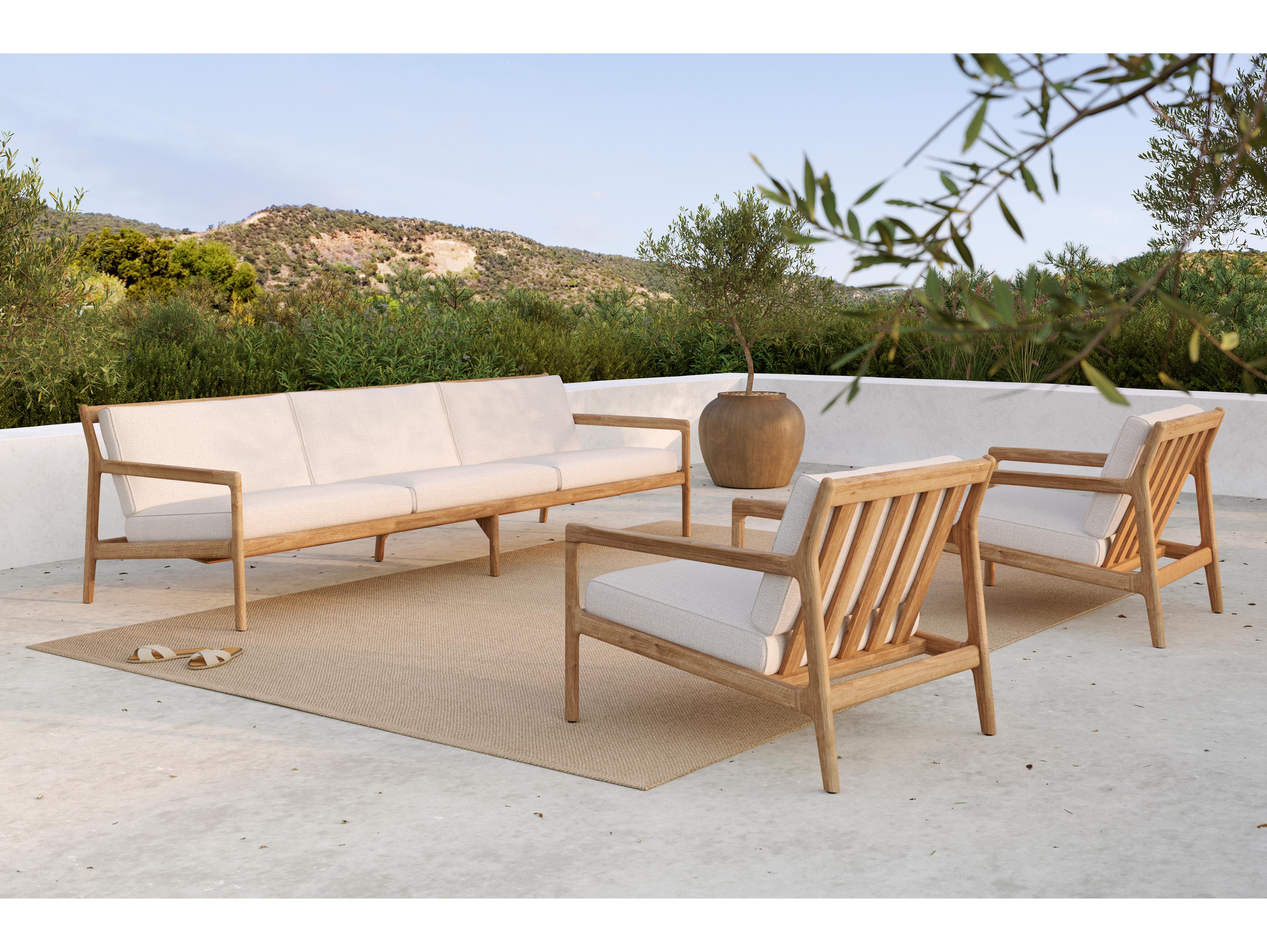 Jack Teak Cushion Lounge Set