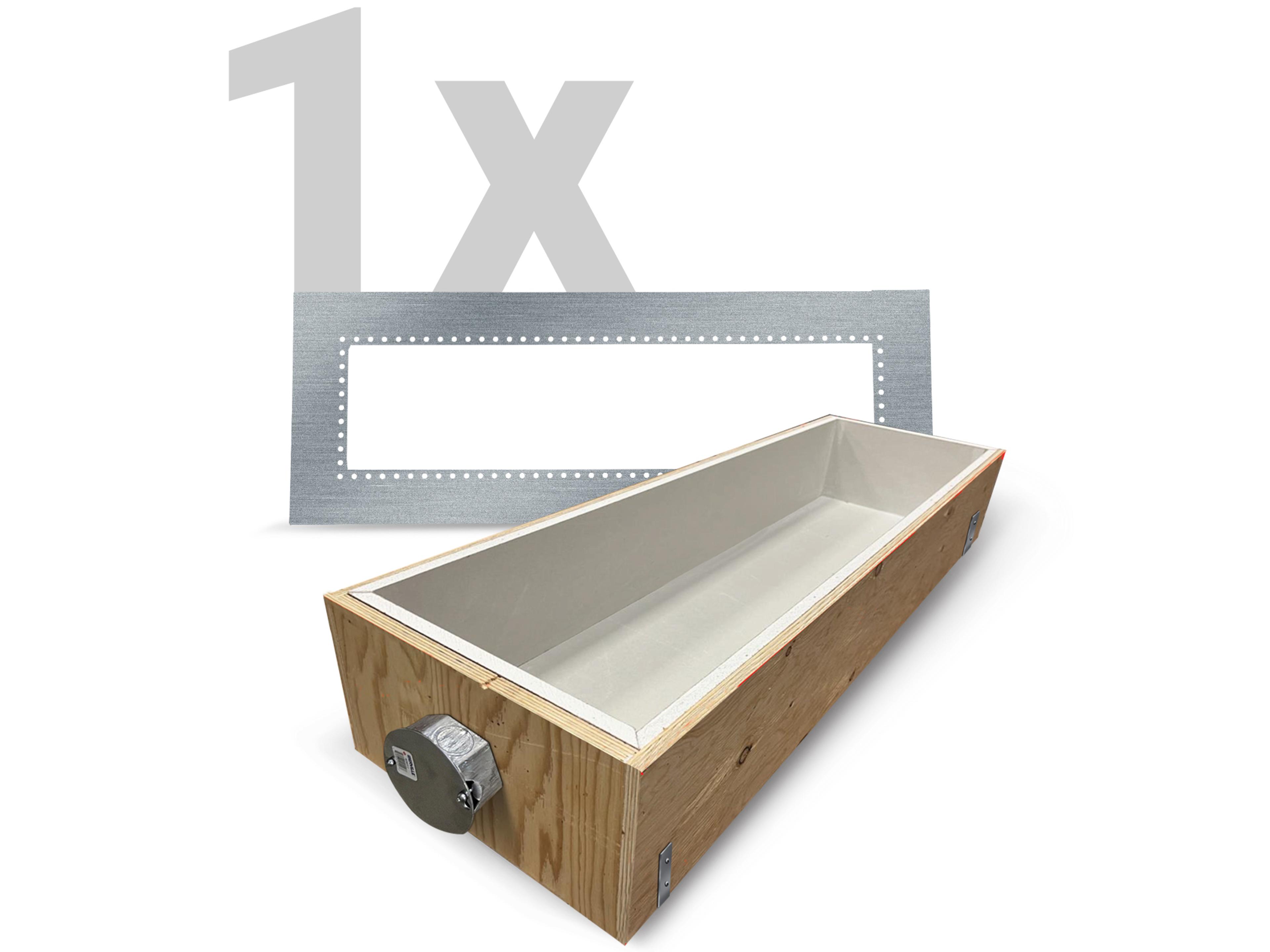 (1) 39" Stainless Steel Flush Mount Kit And (1) 39" Fire Rated Box Patio Heater Set