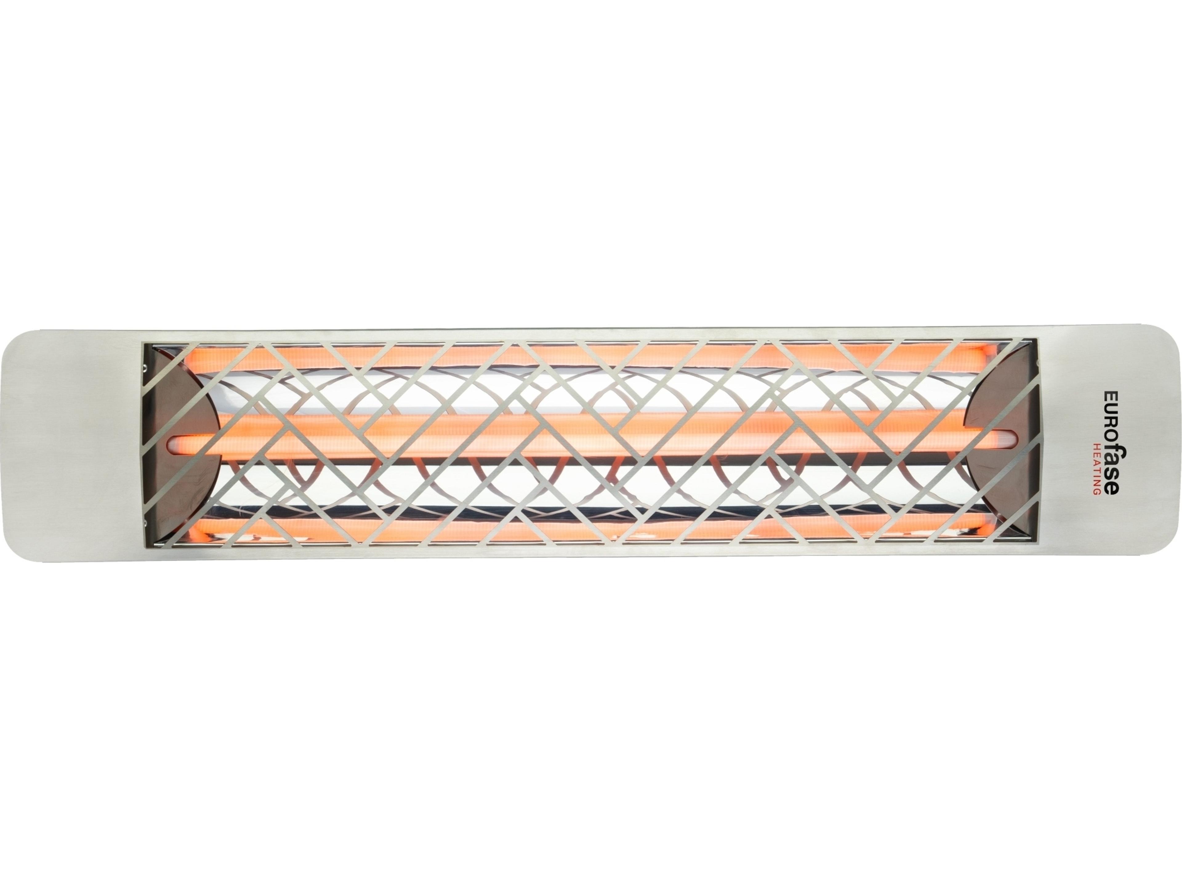 Eurofase Heating 304 Stainless Steel 39 Inch Single Element 2000 Watt 277V Electric Outdoor Patio Heater