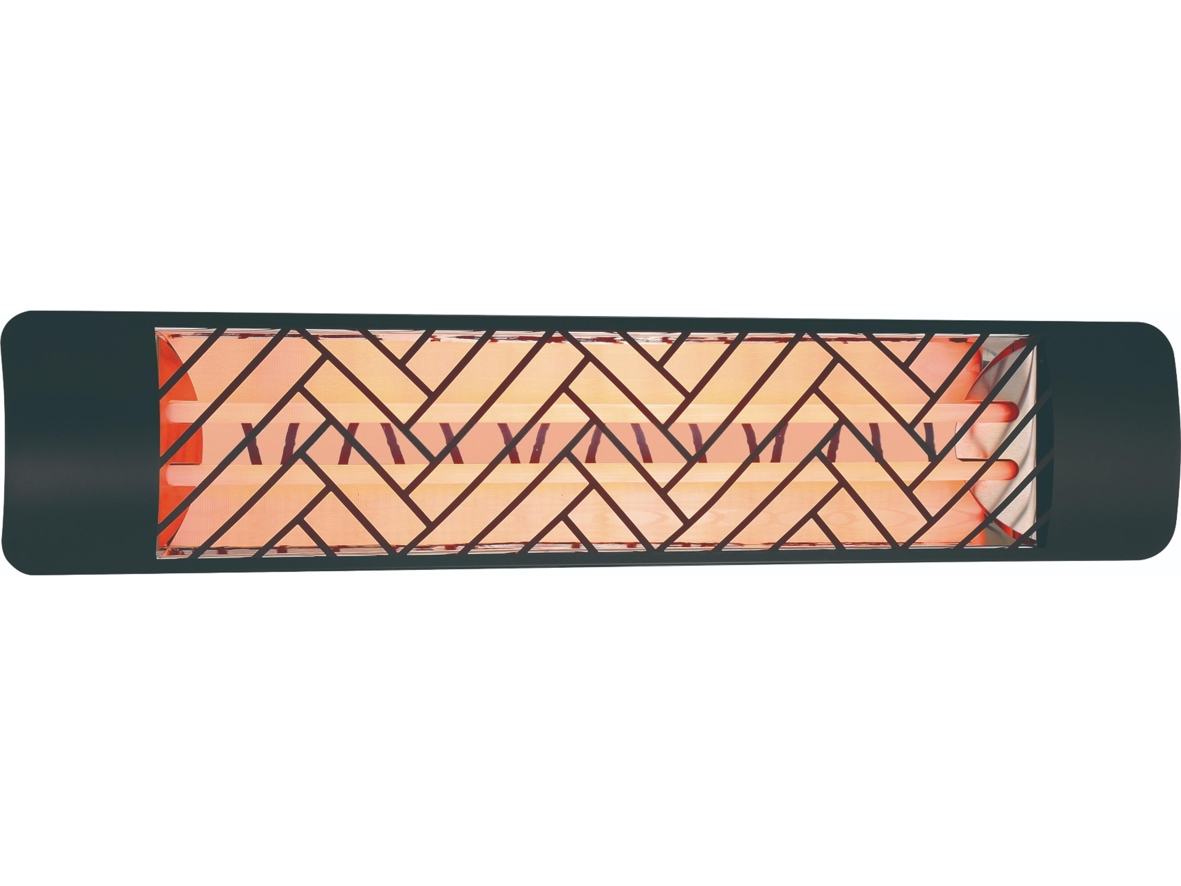 Eurofase Heating 4000 Watt Electric Infrared Dual Element Outdoor Heater Decor Plate Chevron 480V