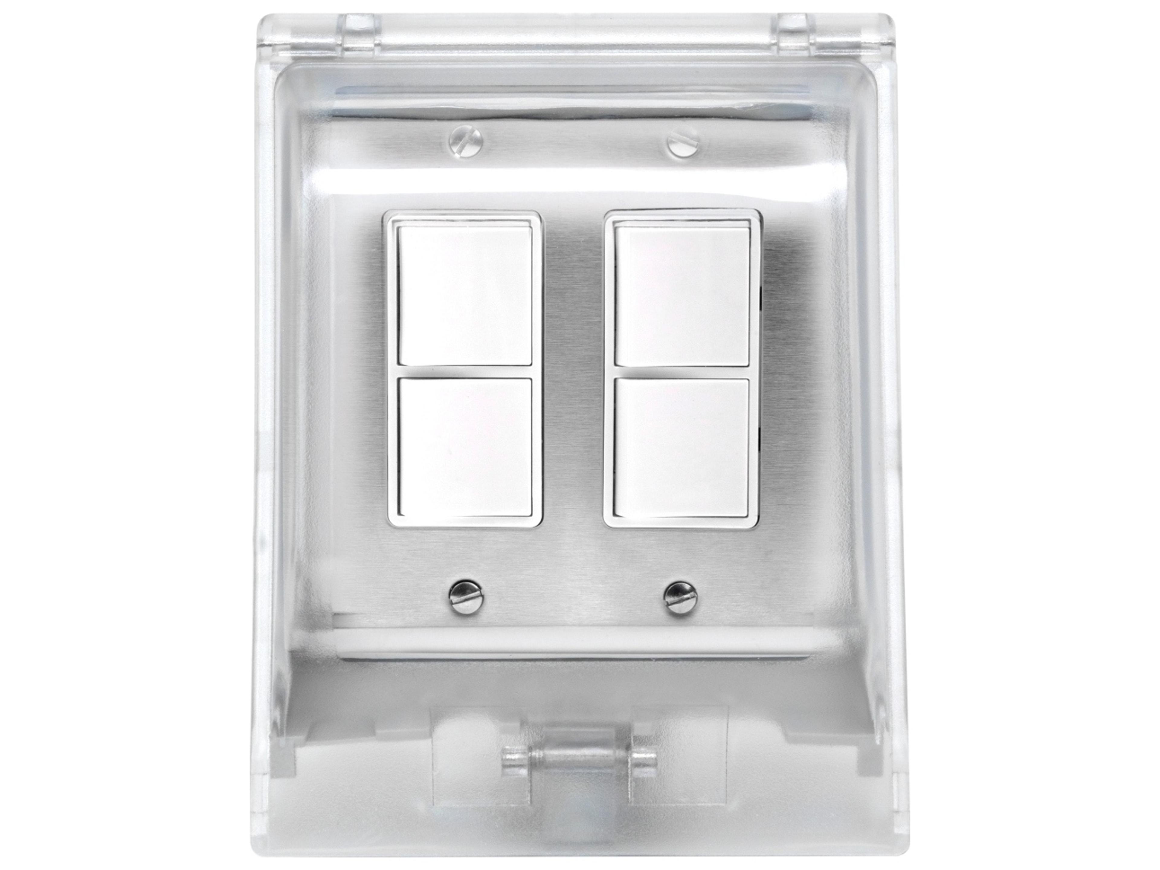 Eurofase Heating Dual Duplex Switch Weatherproof Flush Mount and Gang Box 20 Amp Per Pole