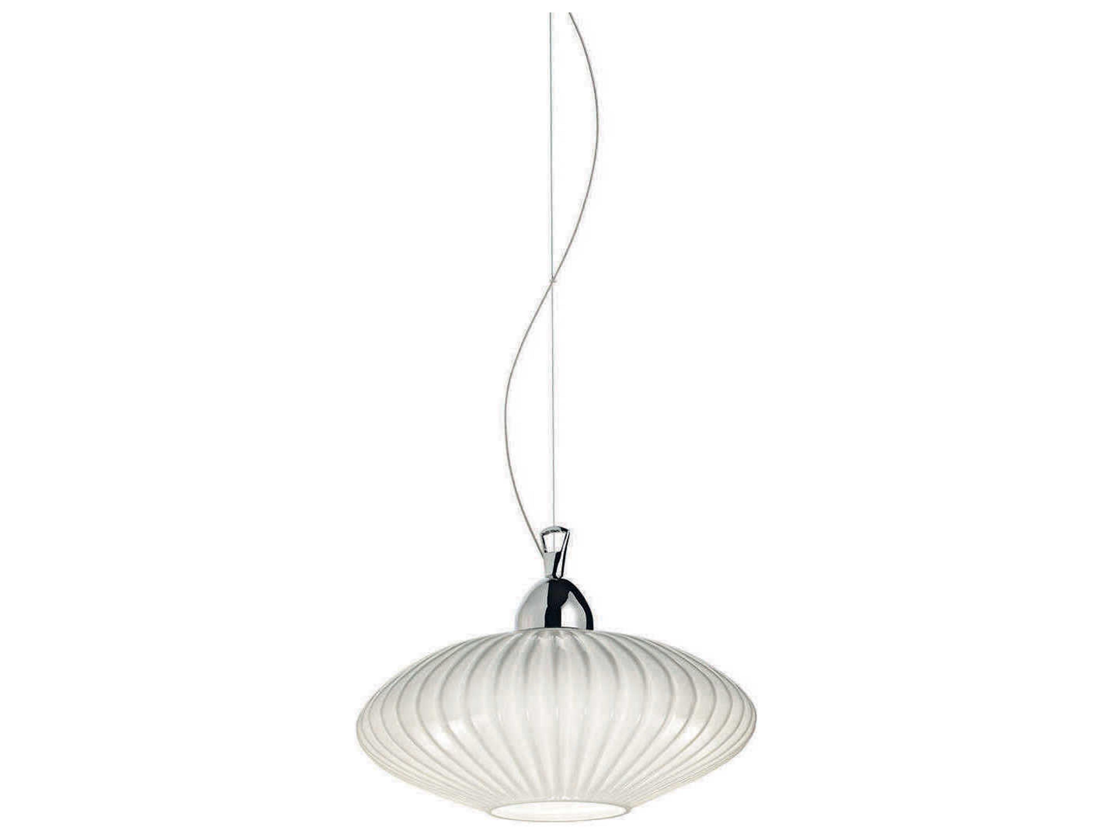 Eurofase Lorella 1-Light Chrome White Mini Pendant