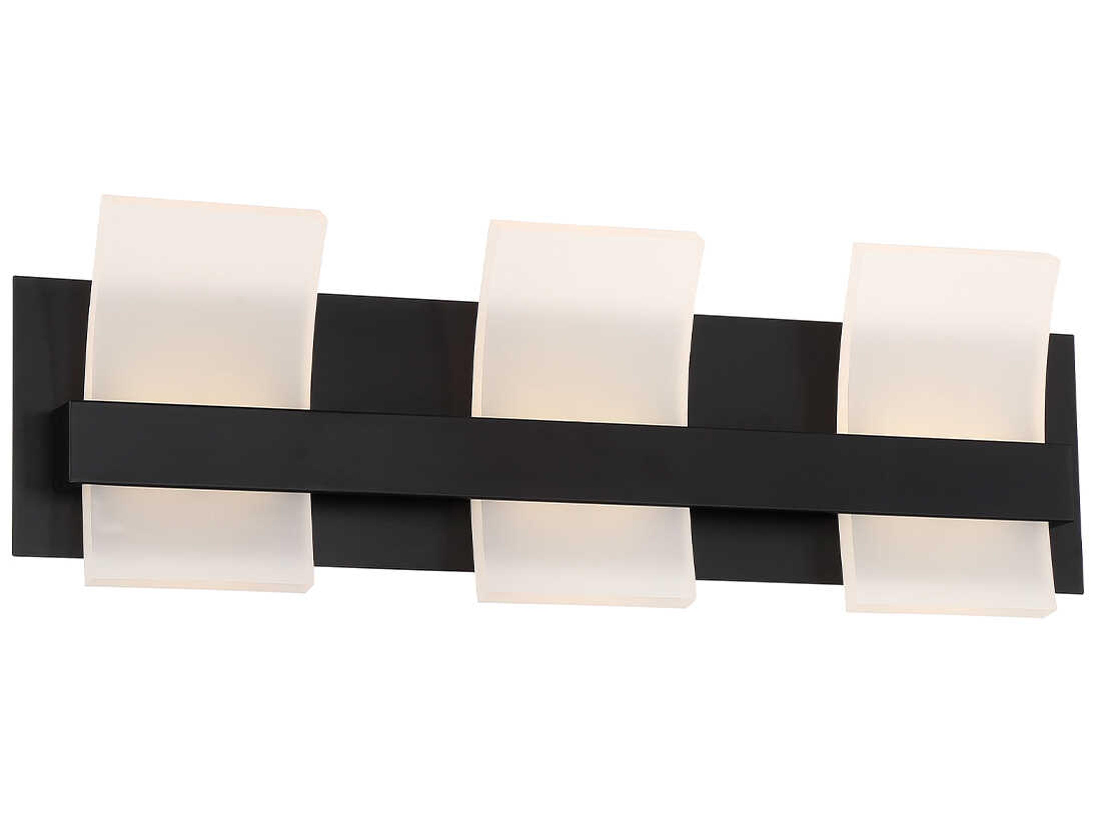 Eurofase Cambridge 3-Light Black LED Vanity Light