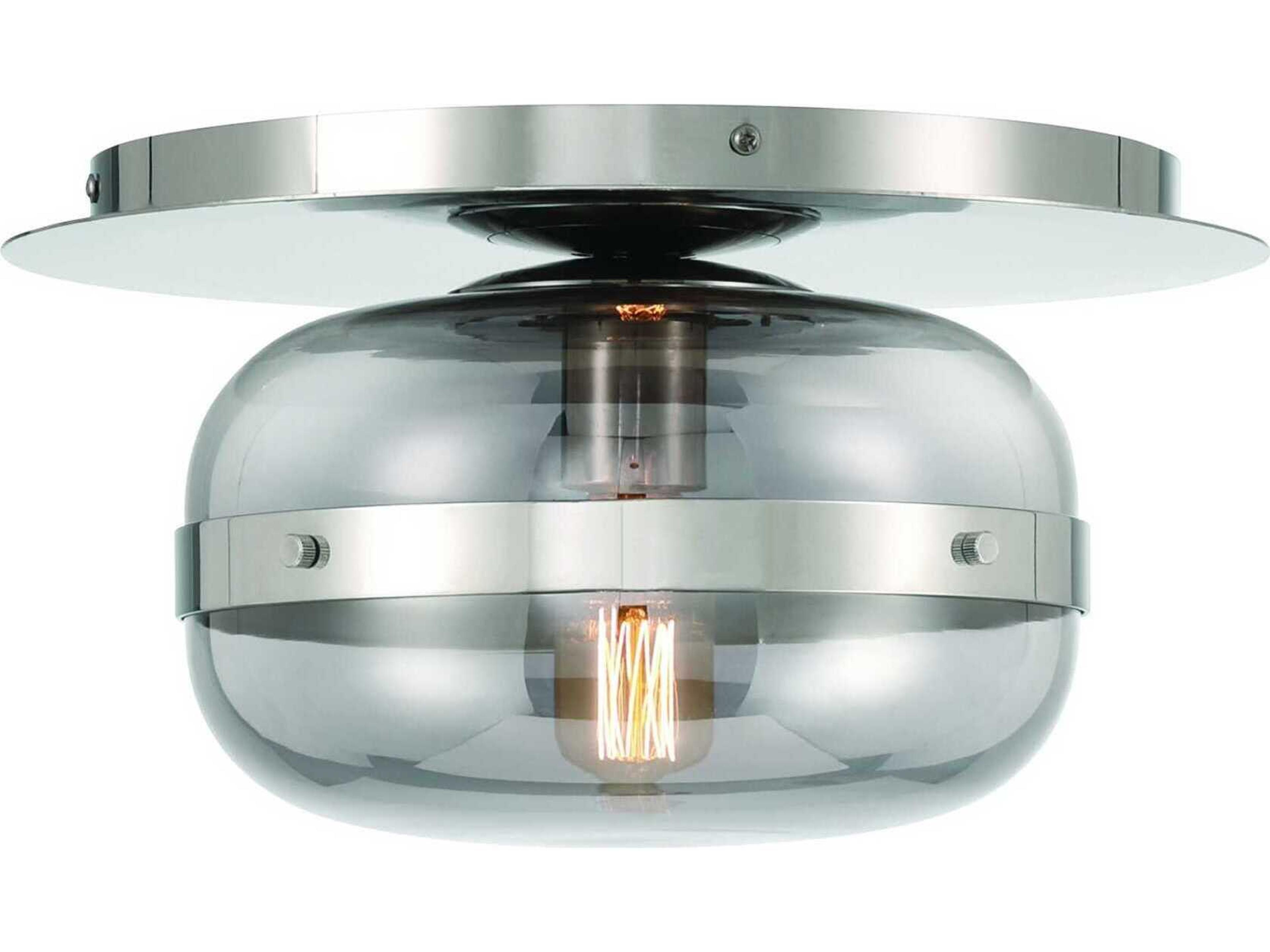 Eurofase Nottingham 1-Light Nickel Flush Mount