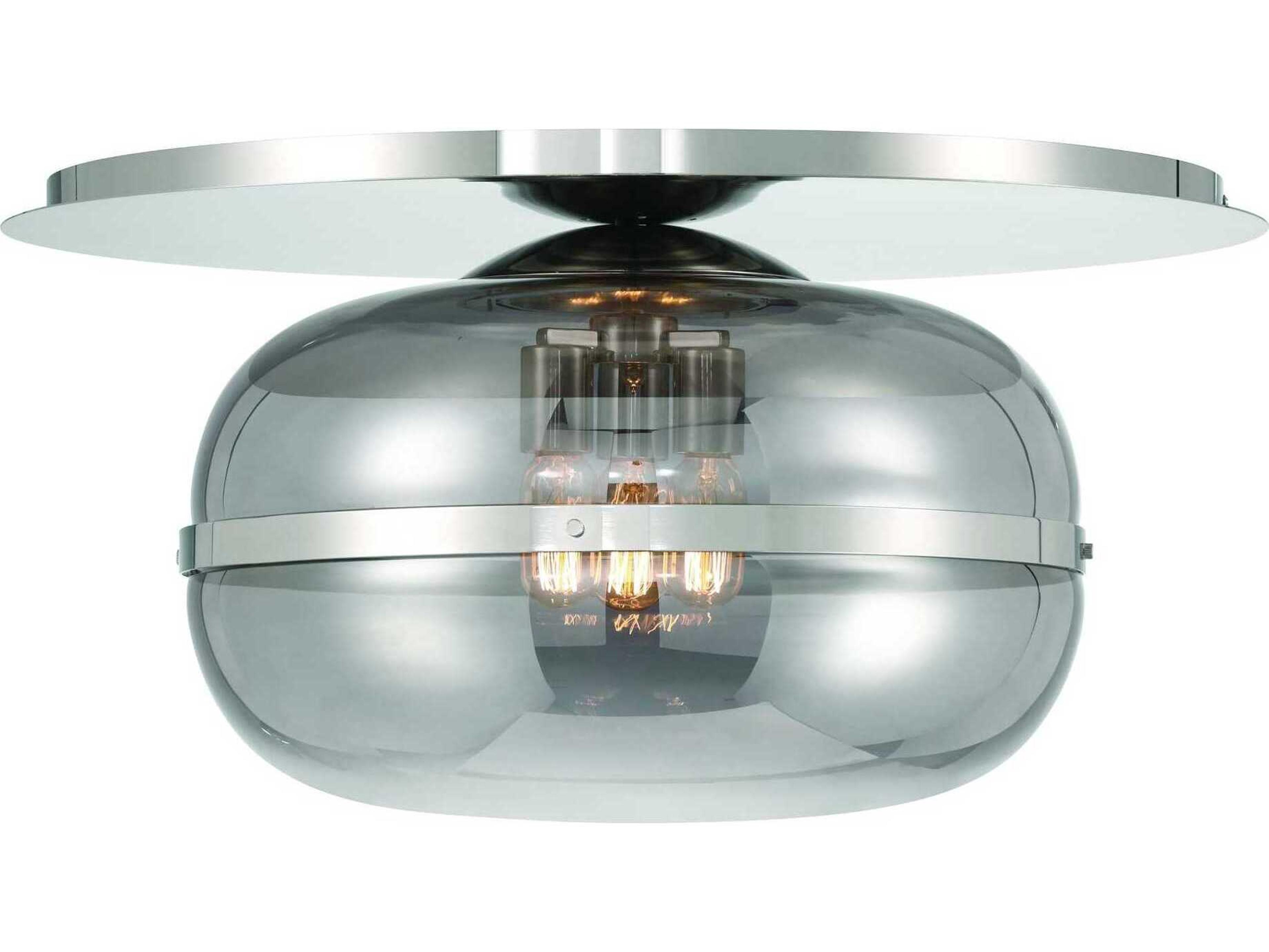 Eurofase Nottingham 3-Light Nickel Flush Mount