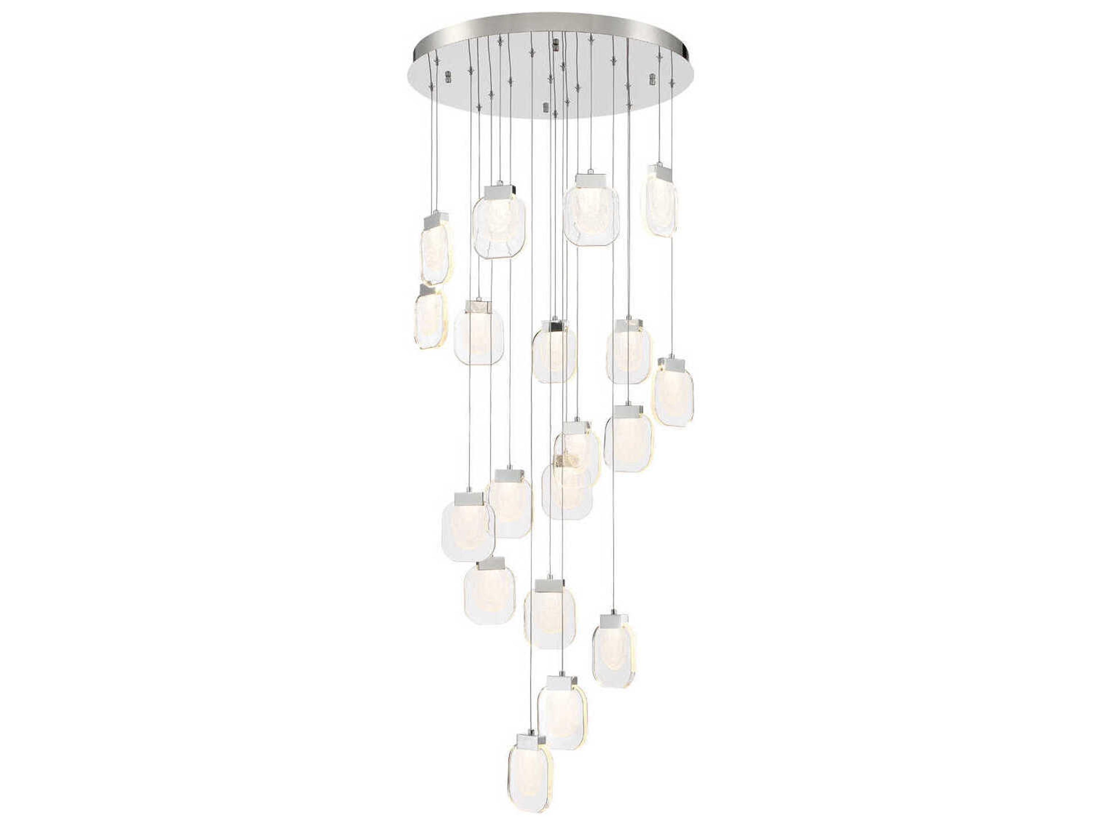 Eurofase Paget 19-Light Chrome Pendant