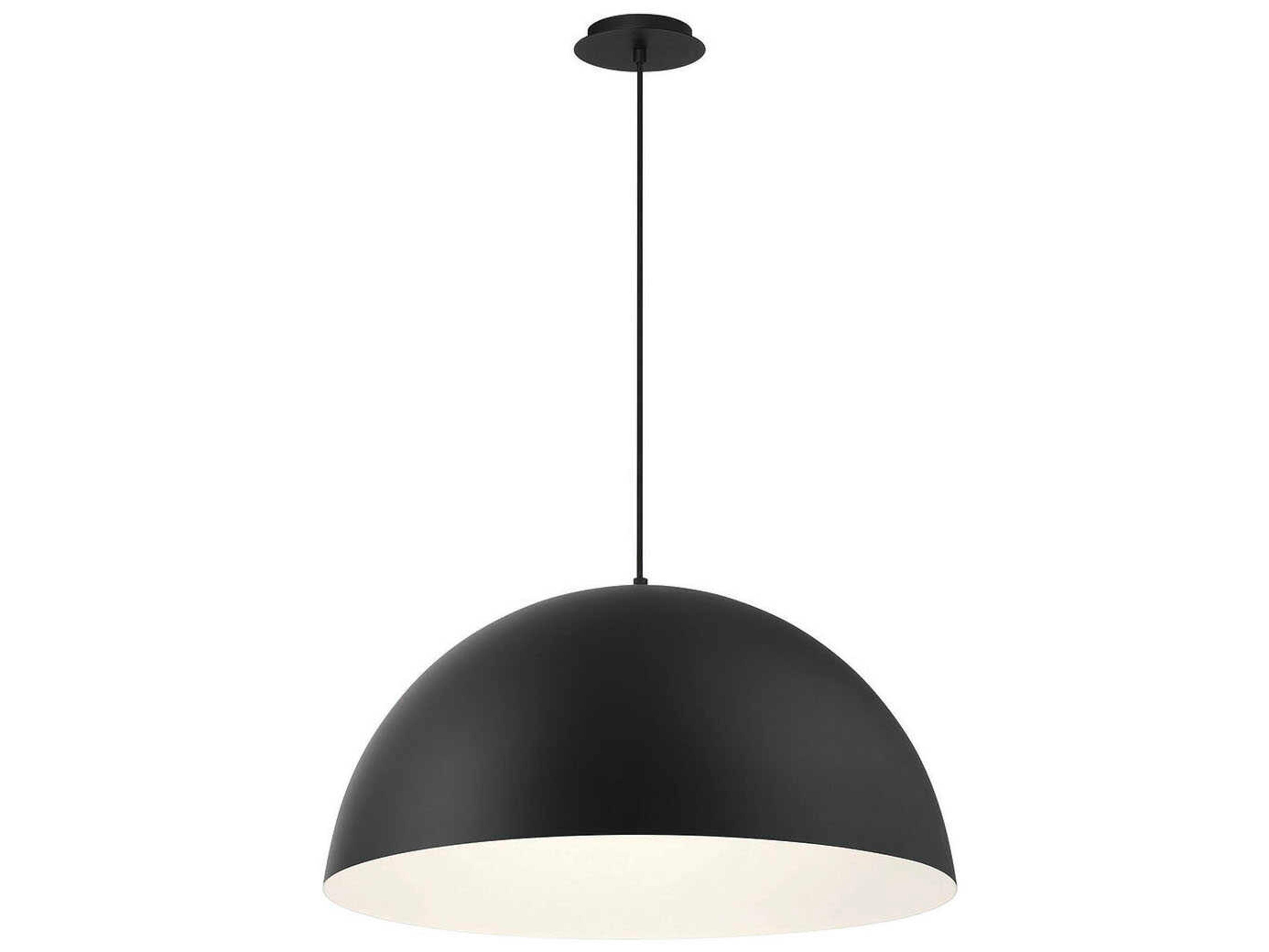 Eurofase Laverton 1-Light Black Dome Pendant