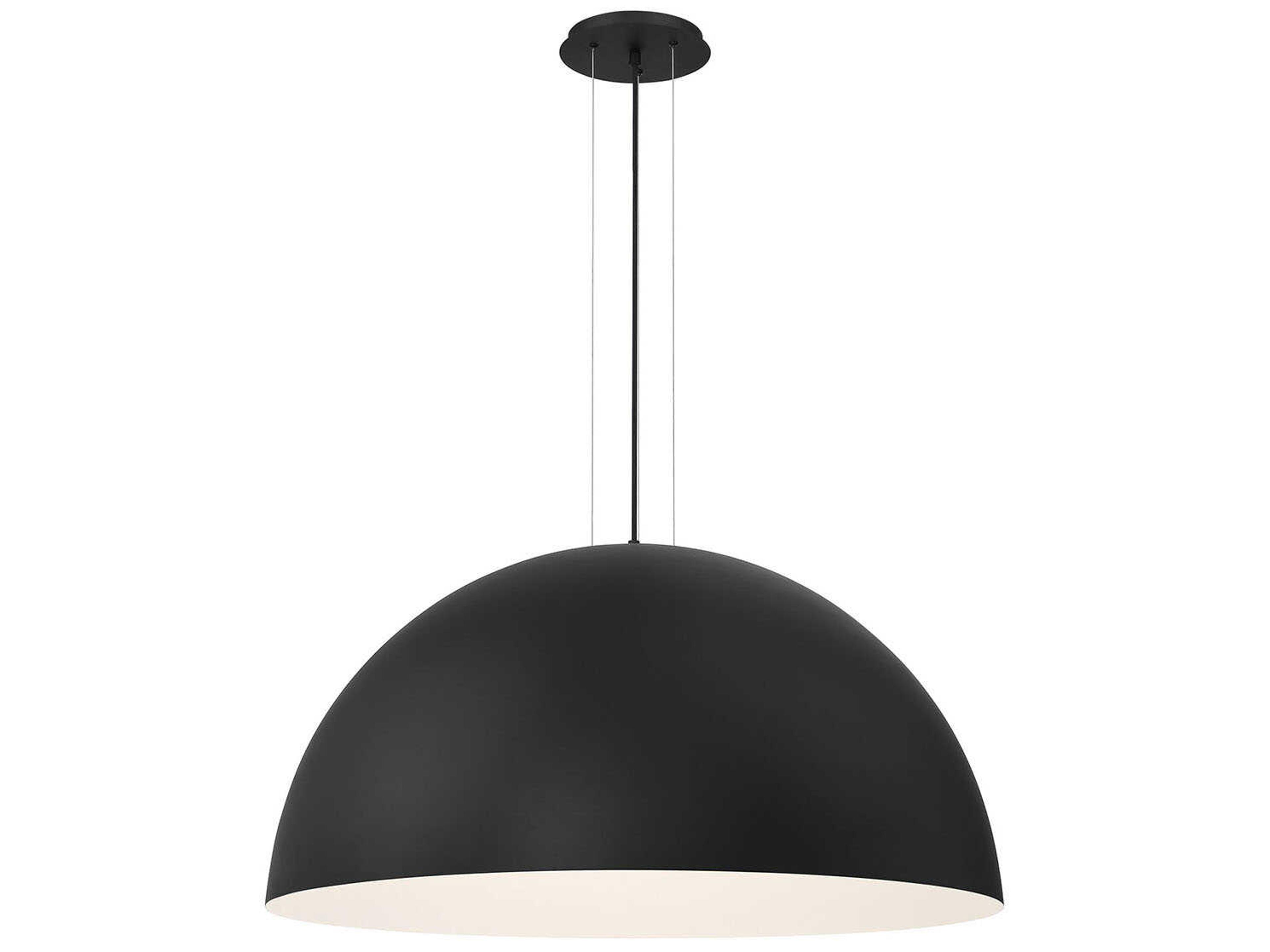 Eurofase Laverton 1-Light Black Dome Pendant