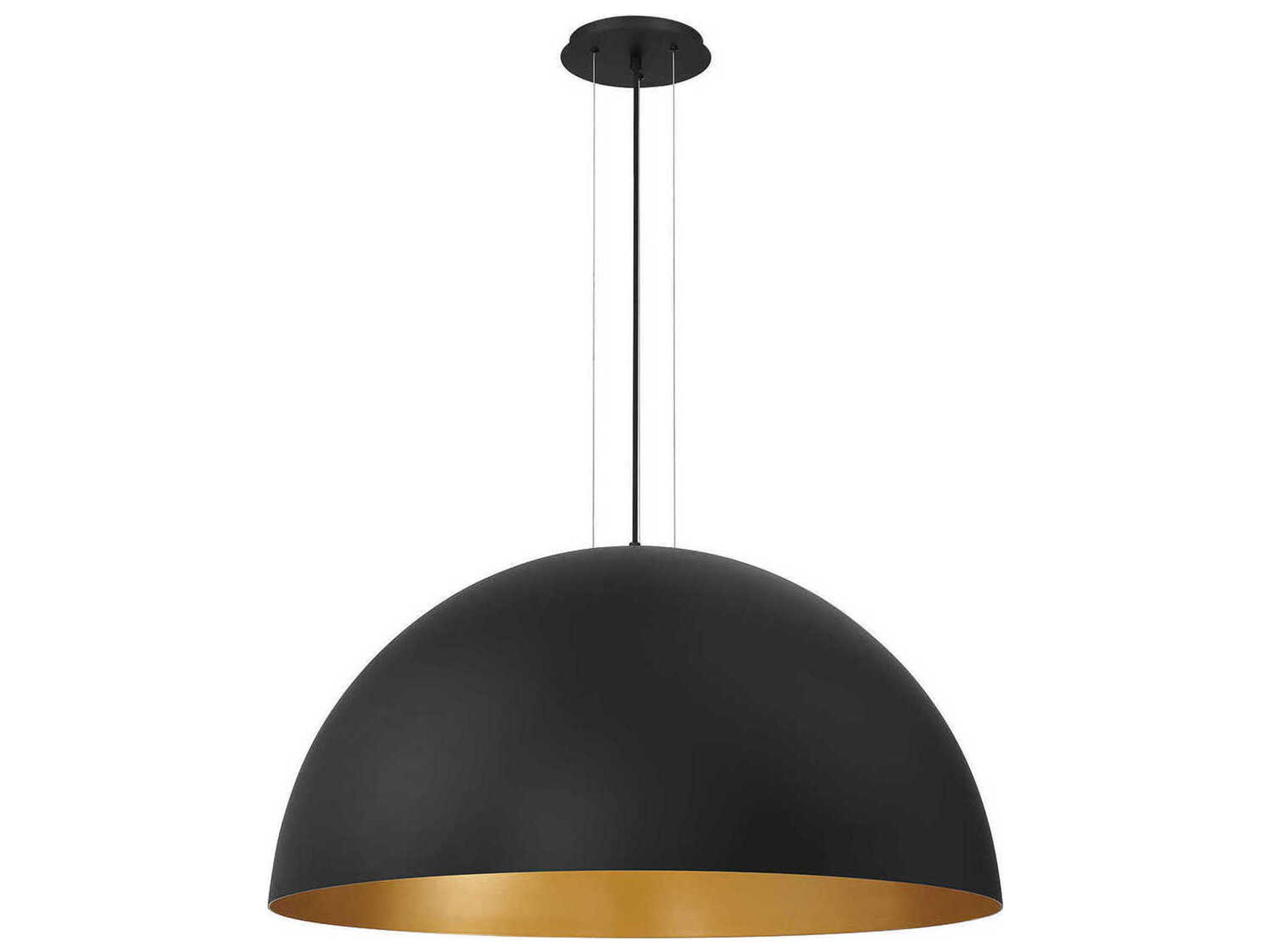 Eurofase Laverton 1-Light Gold Black Dome Pendant