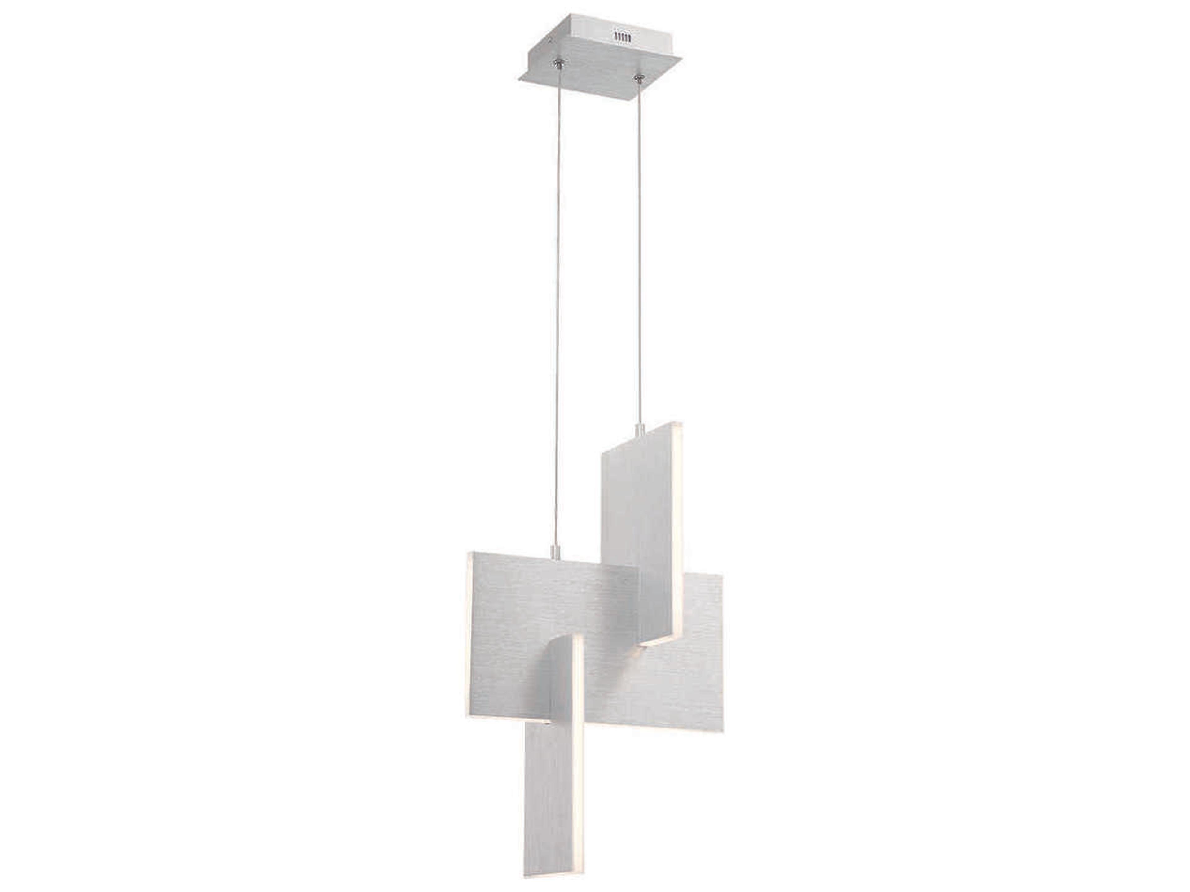 Eurofase Coburg 1-Light Aluminium Silver LED Geometric Linear Pendant