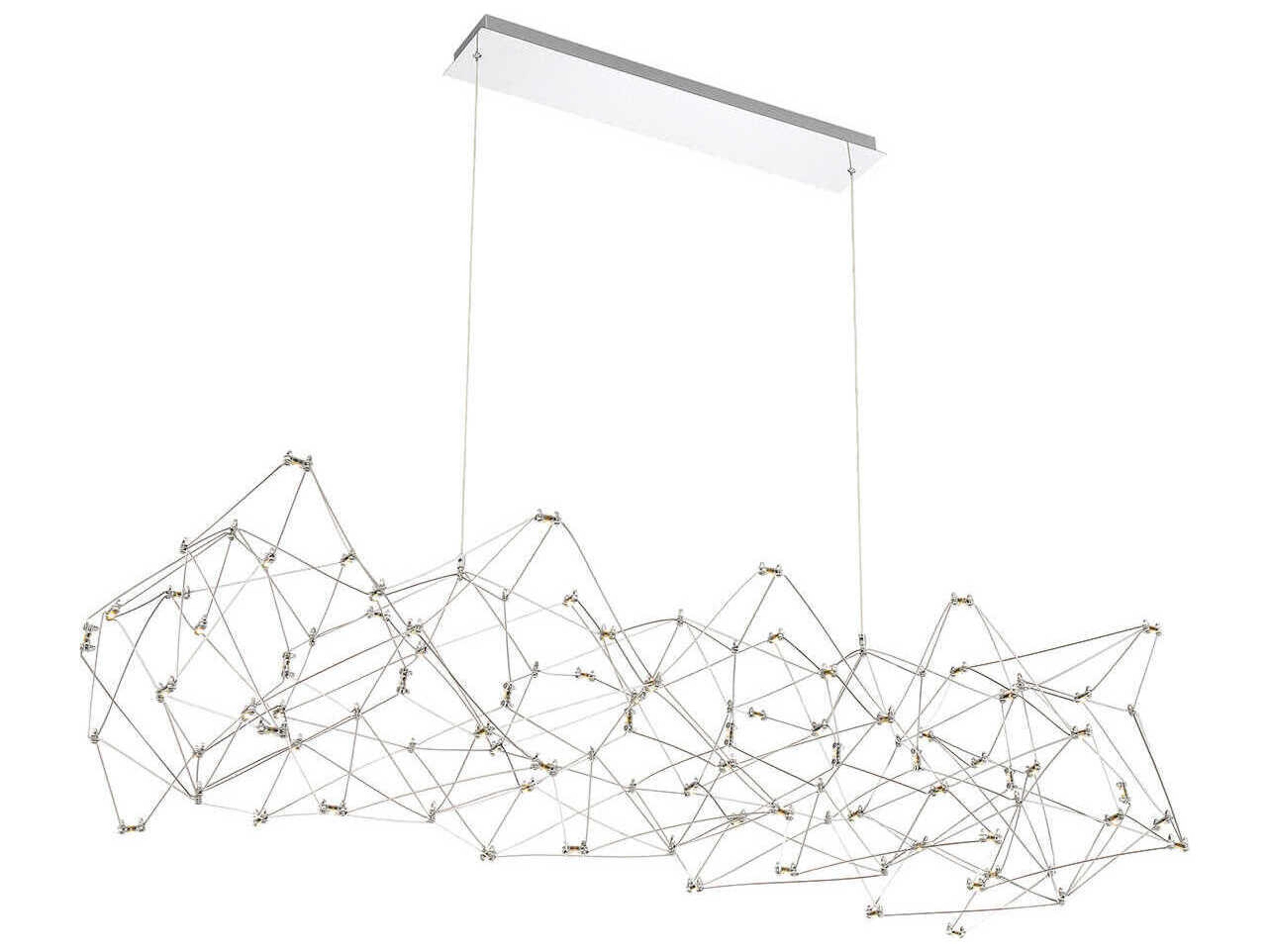 Eurofase Leonardelli 146-Light Chrome Geometric Island Pendant