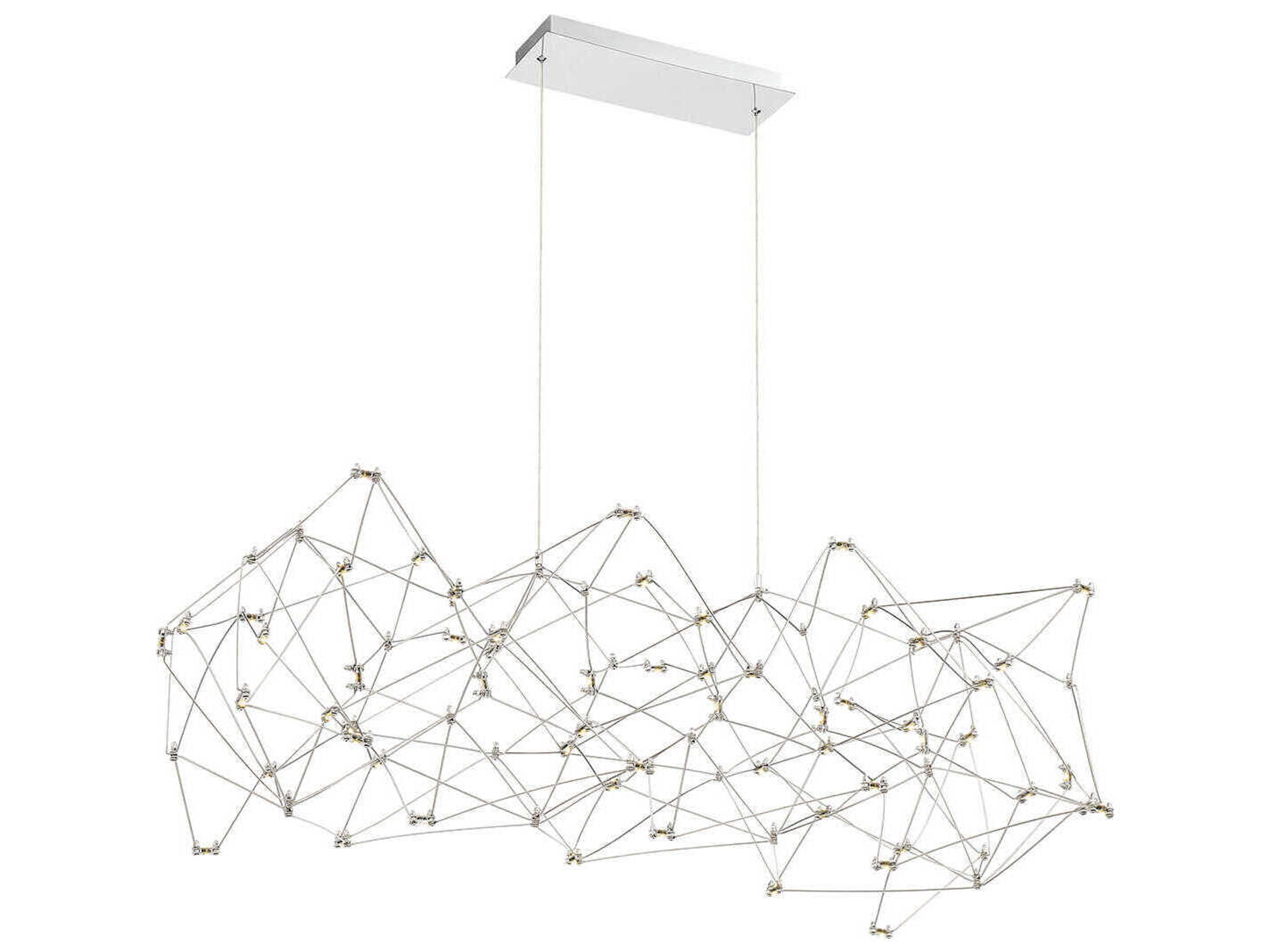 Eurofase Leonardelli 118-Light Chrome Geometric Island Pendant