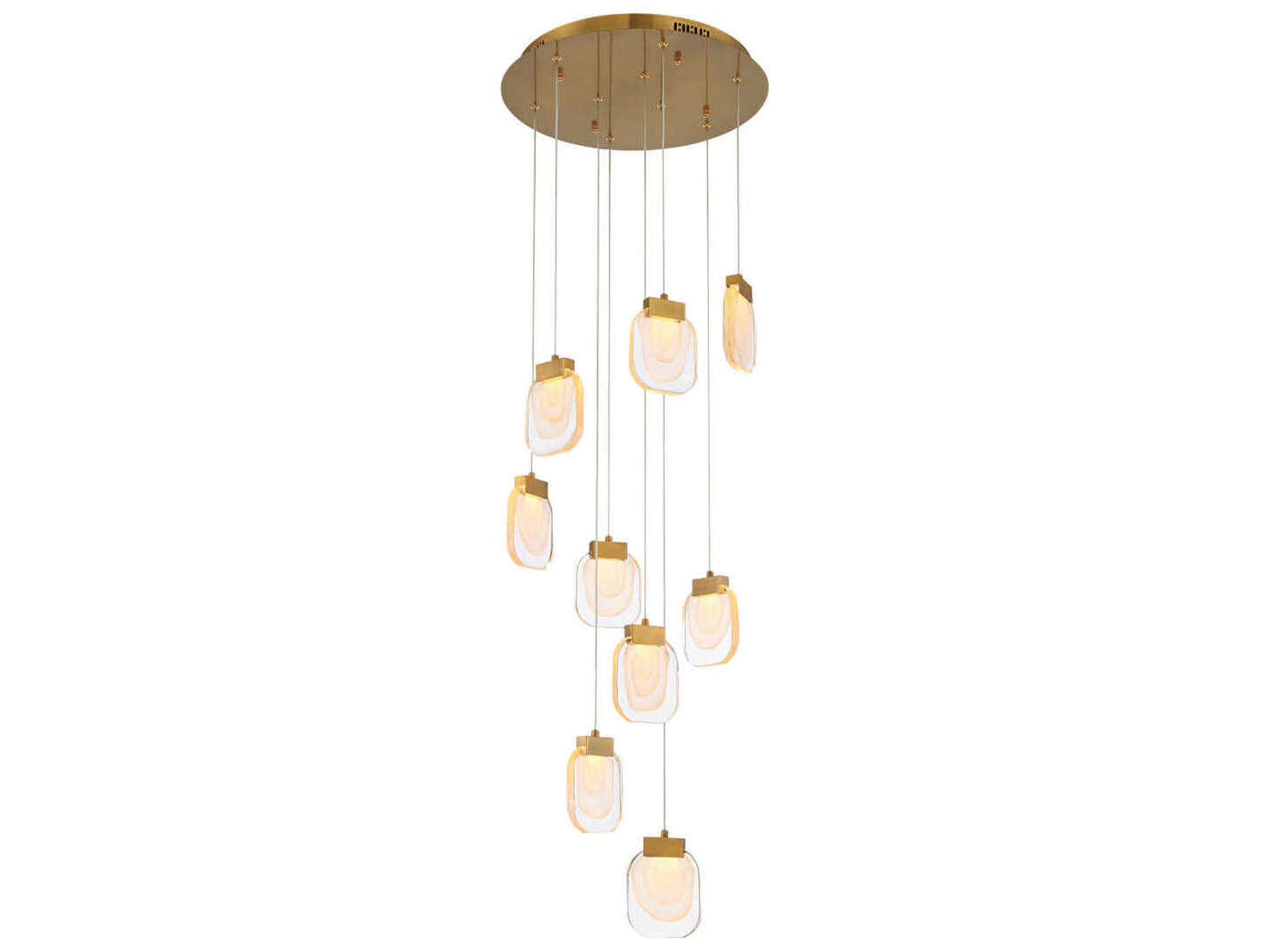 Eurofase Paget 9-Light Gold Pendant