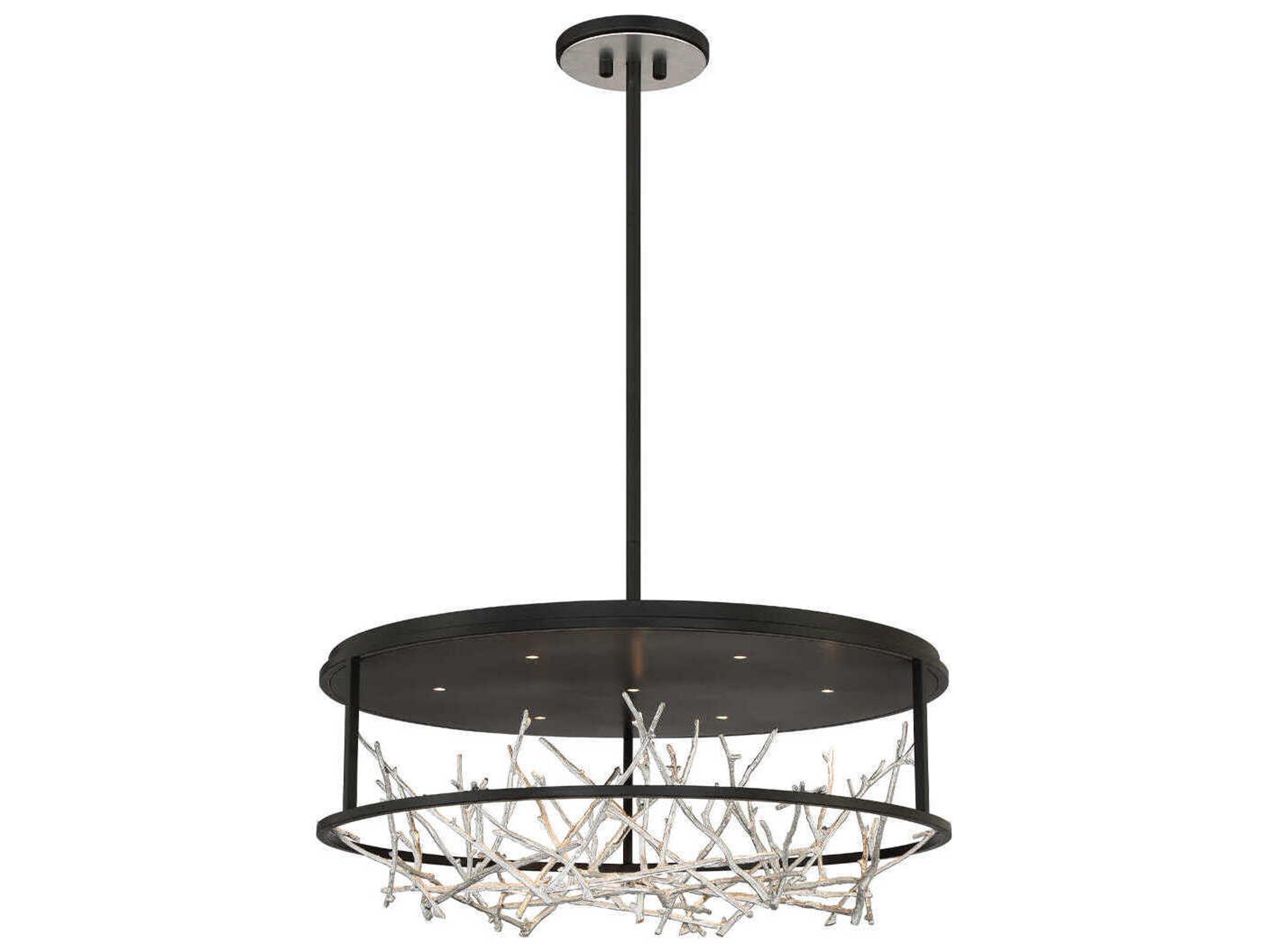 Eurofase Aerie 7-Light Black Round Chandelier