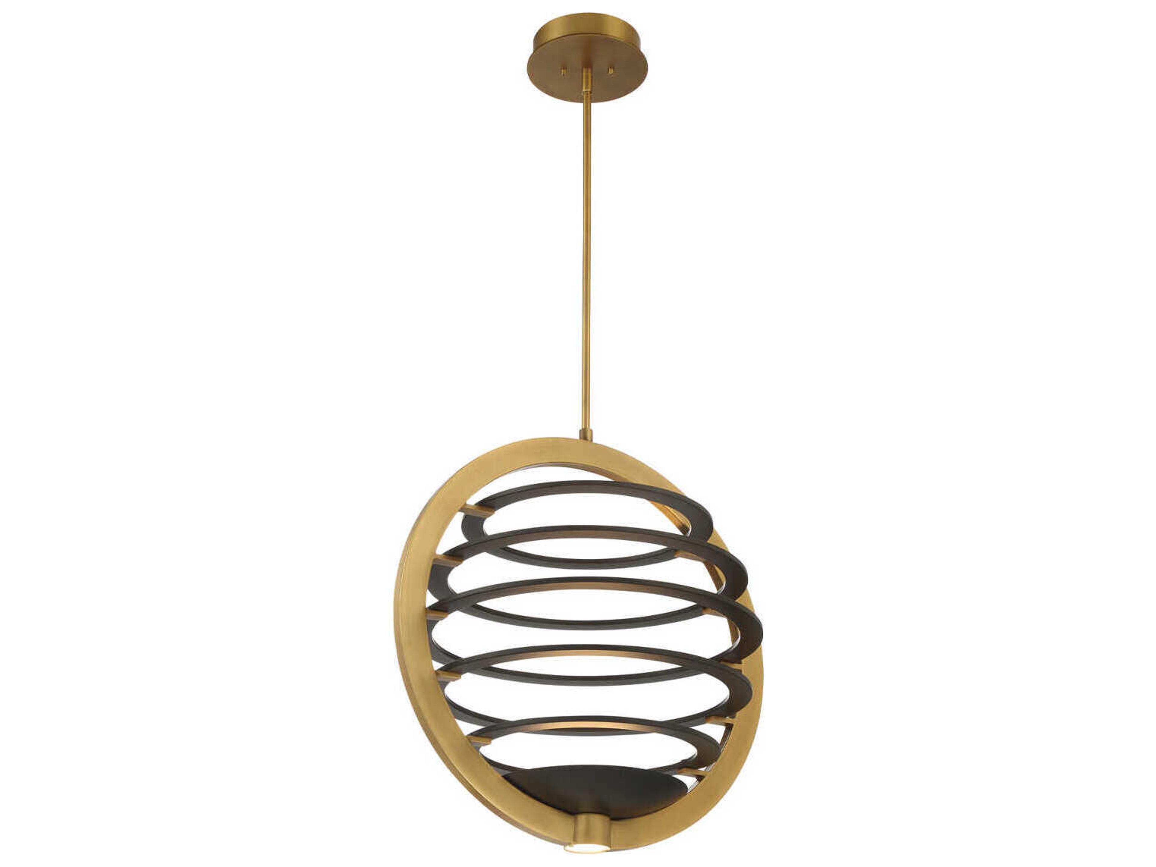 Eurofase Ombra 2-Light Brass Globe Pendant