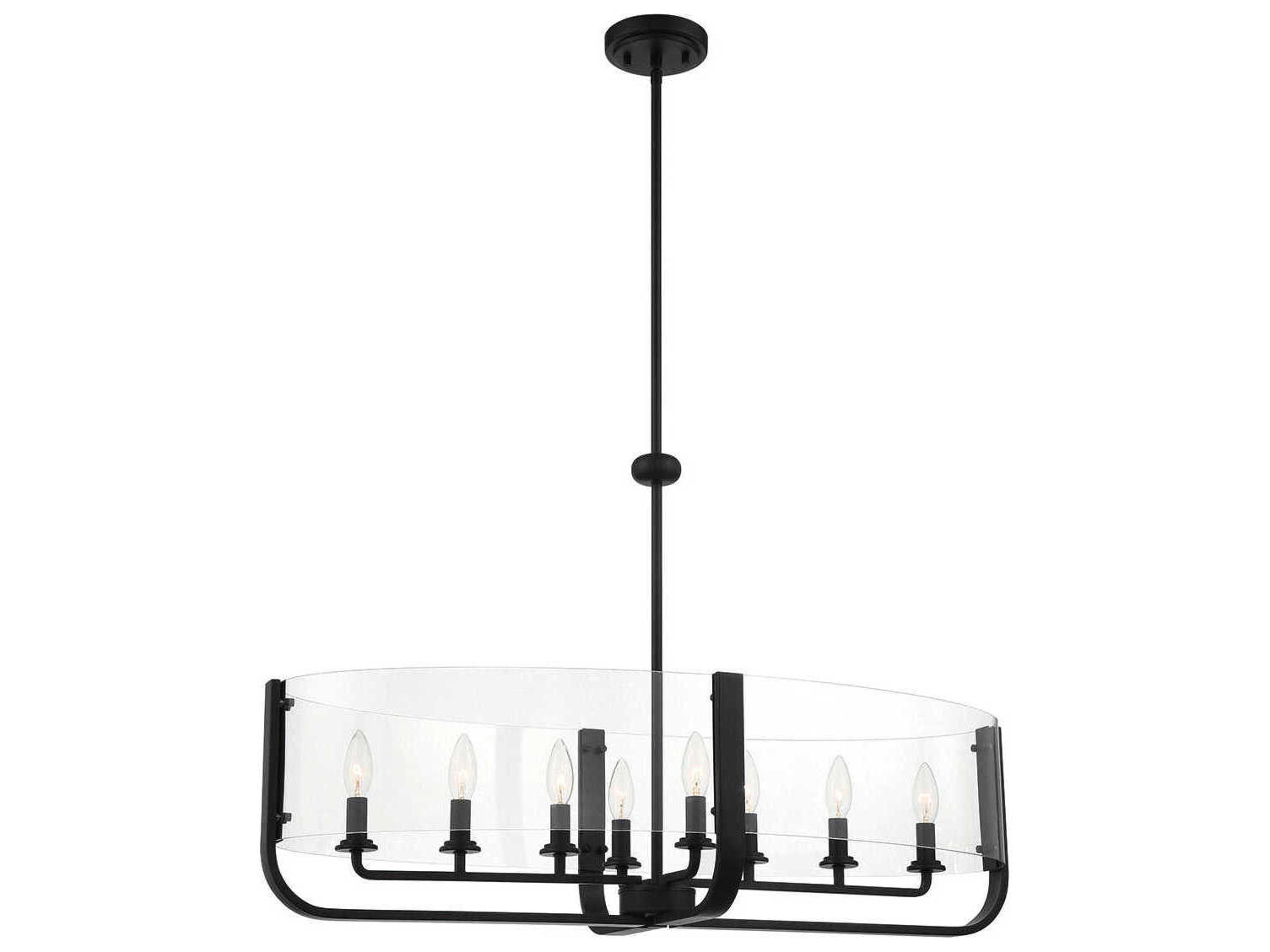 Eurofase Campisi 8-Light Black Island Pendant