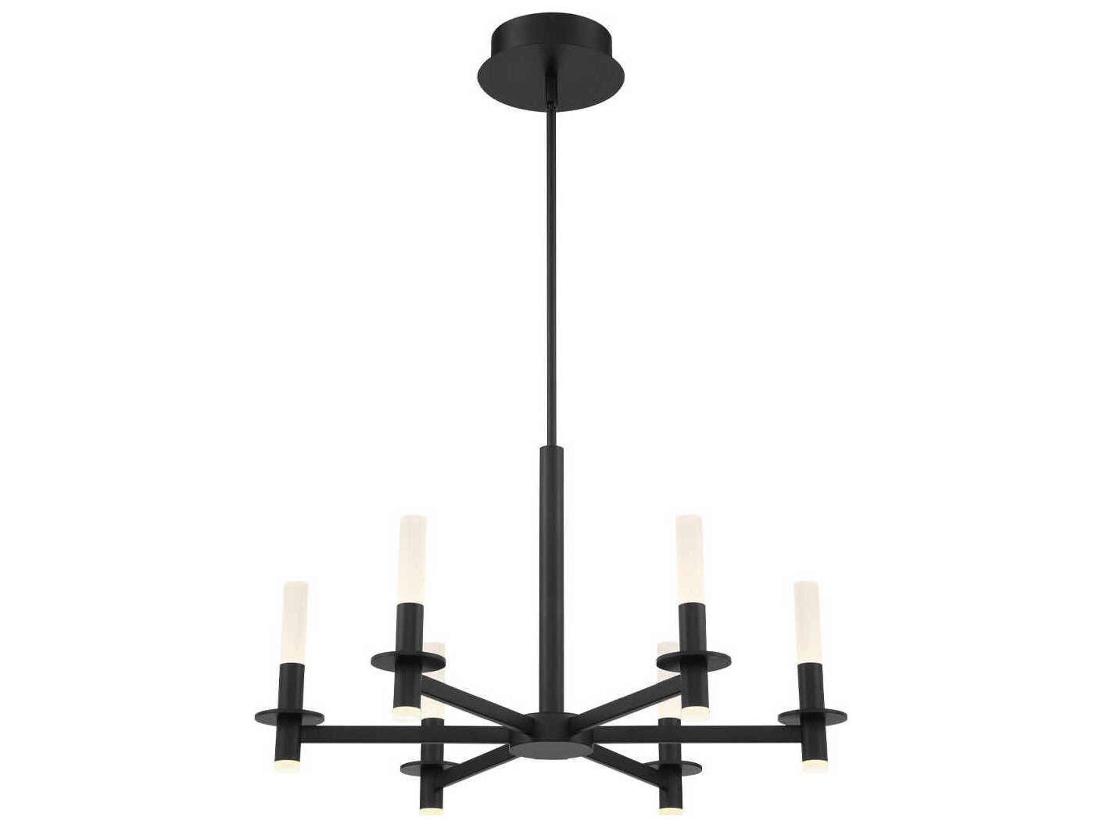 Eurofase Torna 6-Light Black Candelabra Chandelier