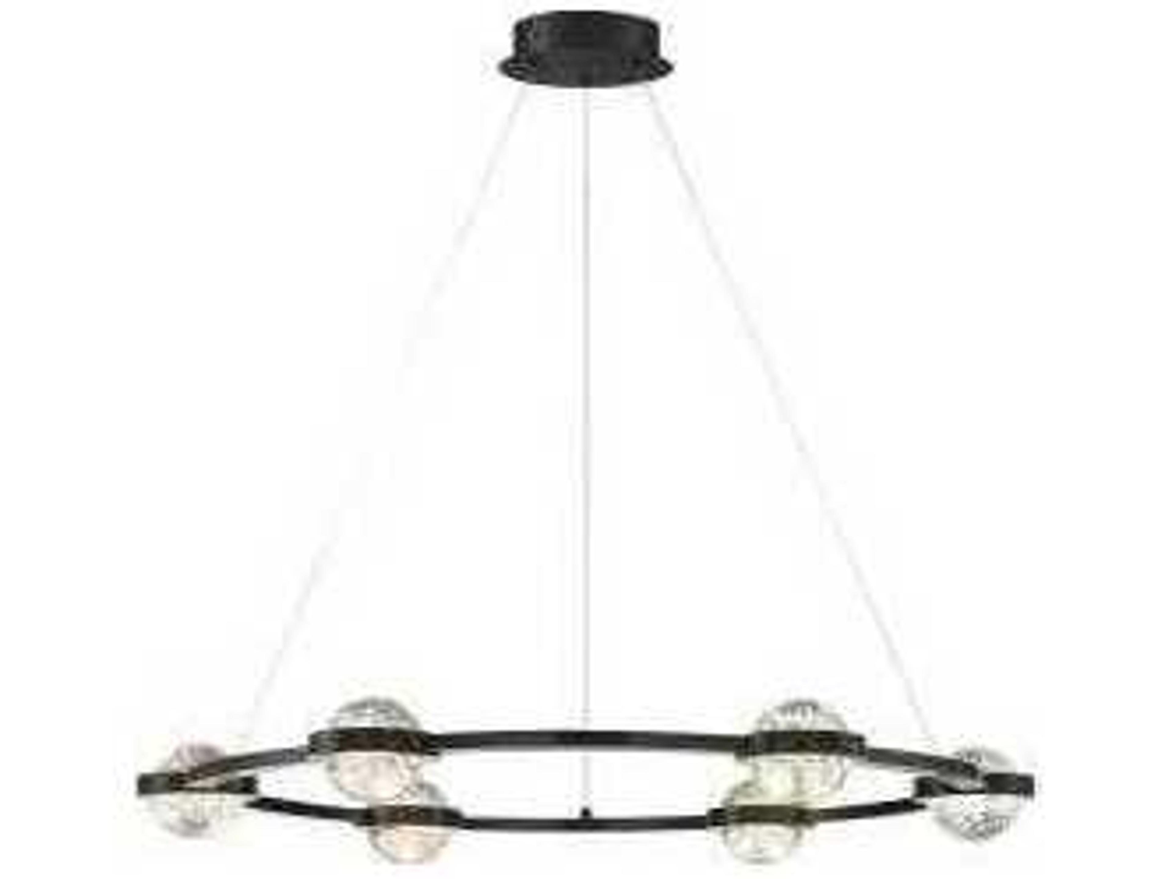 Eurofase Circolo Black Globe Chandelier